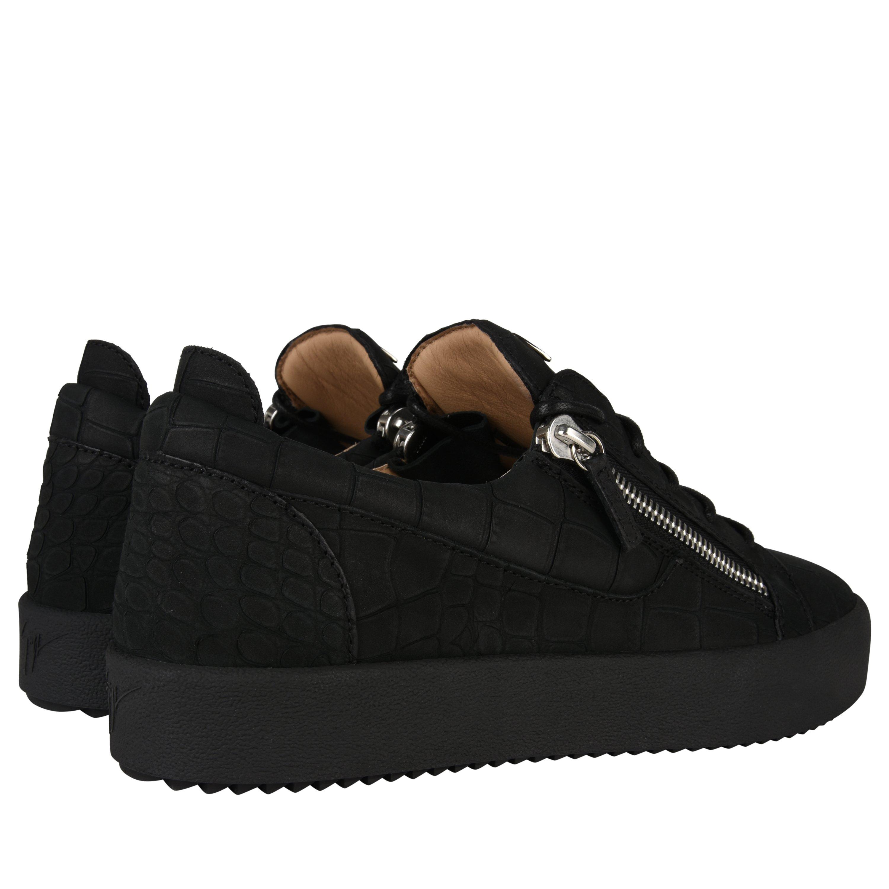 Nero Clarabella - Giuseppe Zanotti - Matte Crocodile Effect May Trainers - 5