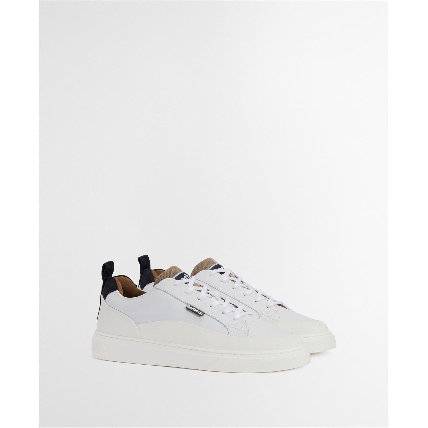 WH11 White/Navy - Barbour - Mens Stannington Trainers - 2