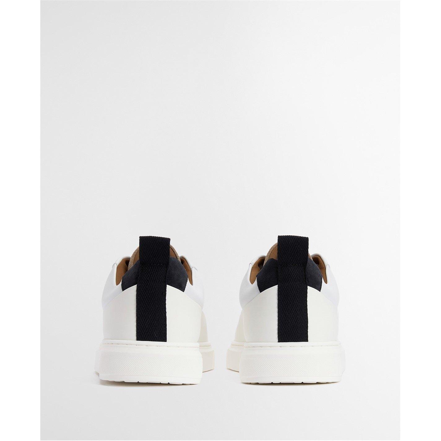 WH11 White/Navy - Barbour - Mens Stannington Trainers - 3