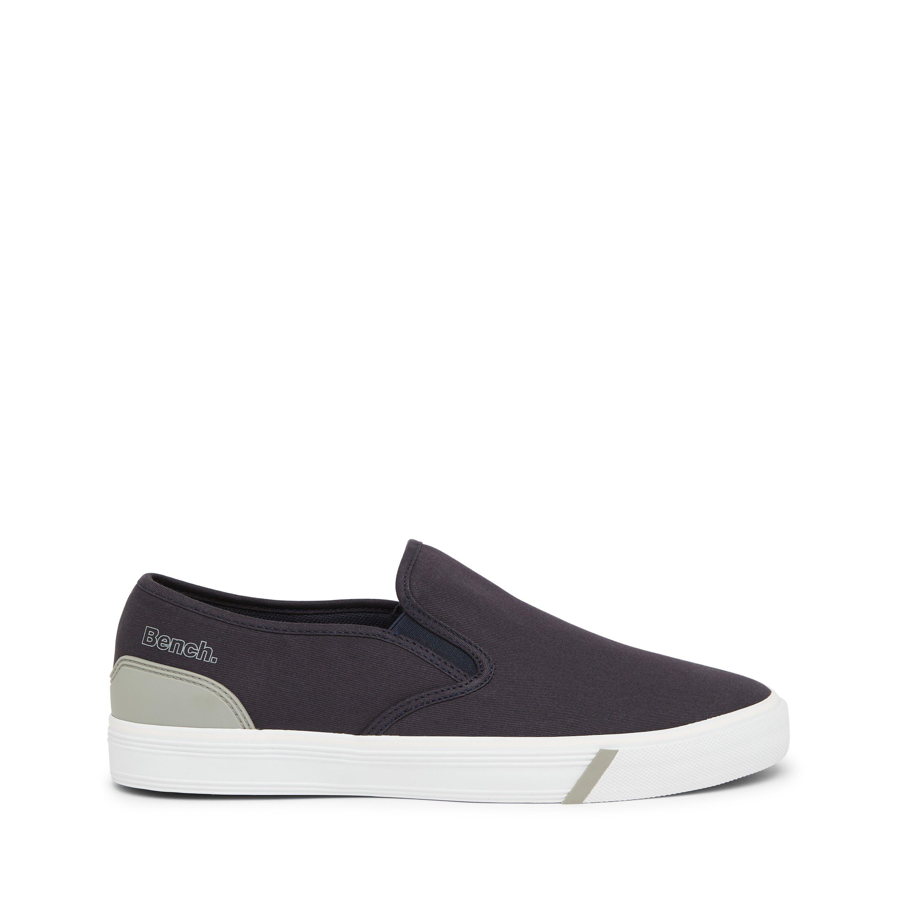 Navy - Bench - Men's Brown Slip-On Low-Top Trainers - 1