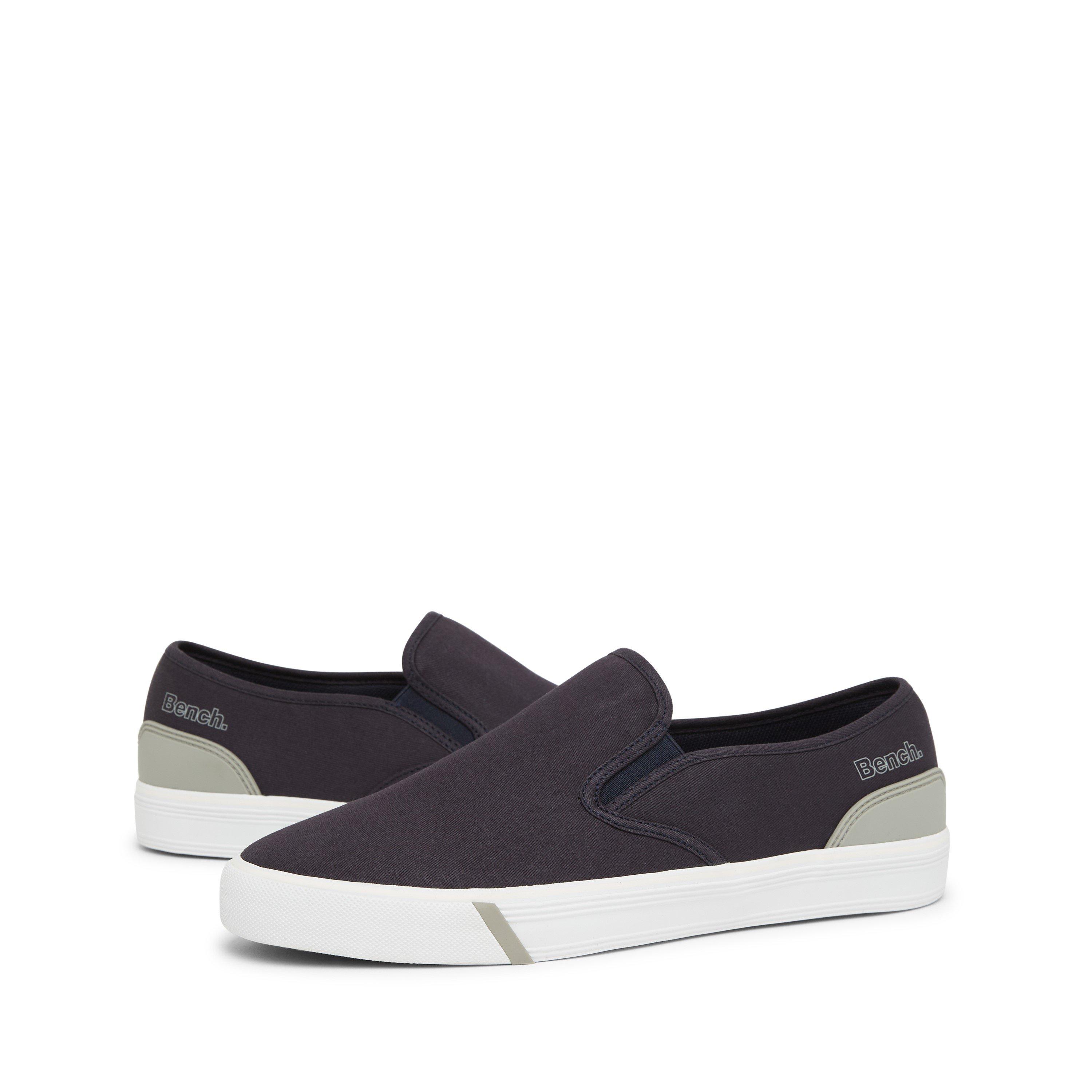 Navy - Bench - Men's Brown Slip-On Low-Top Trainers - 2