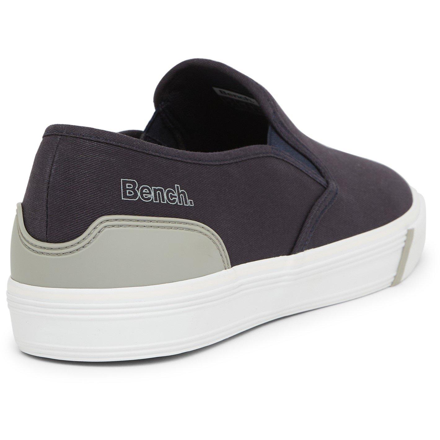 Navy - Bench - Men's Brown Slip-On Low-Top Trainers - 4