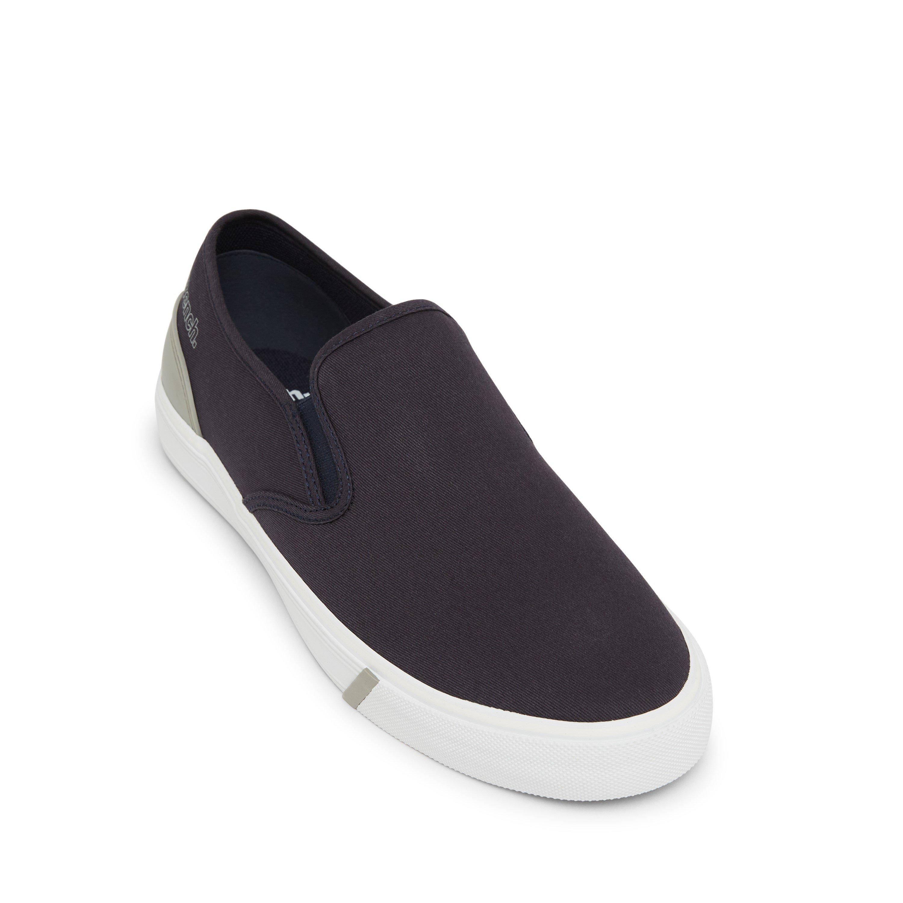 Navy - Bench - Men's Brown Slip-On Low-Top Trainers - 5