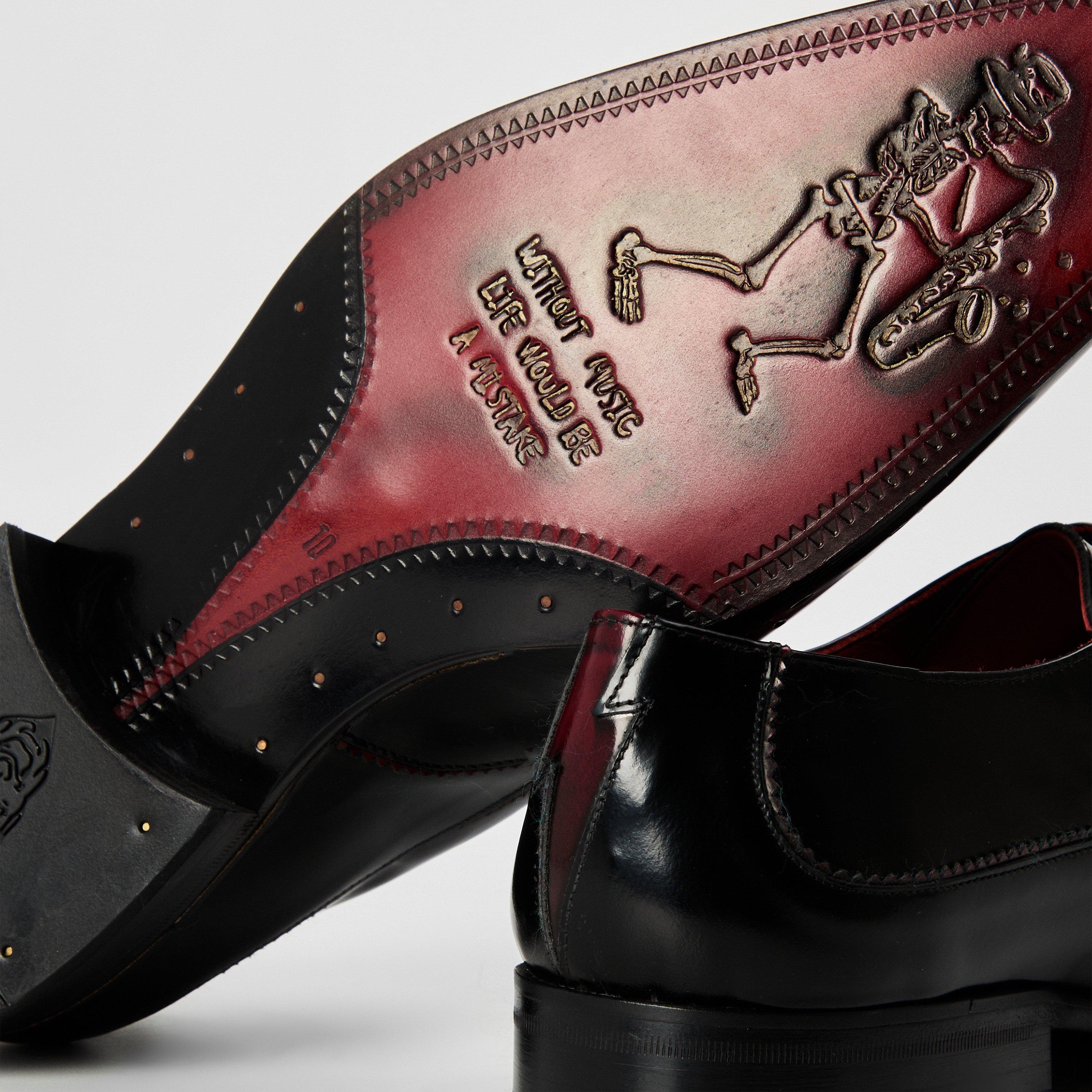 Black/Burgundy - Jeffery West - Men's Brogues - 4