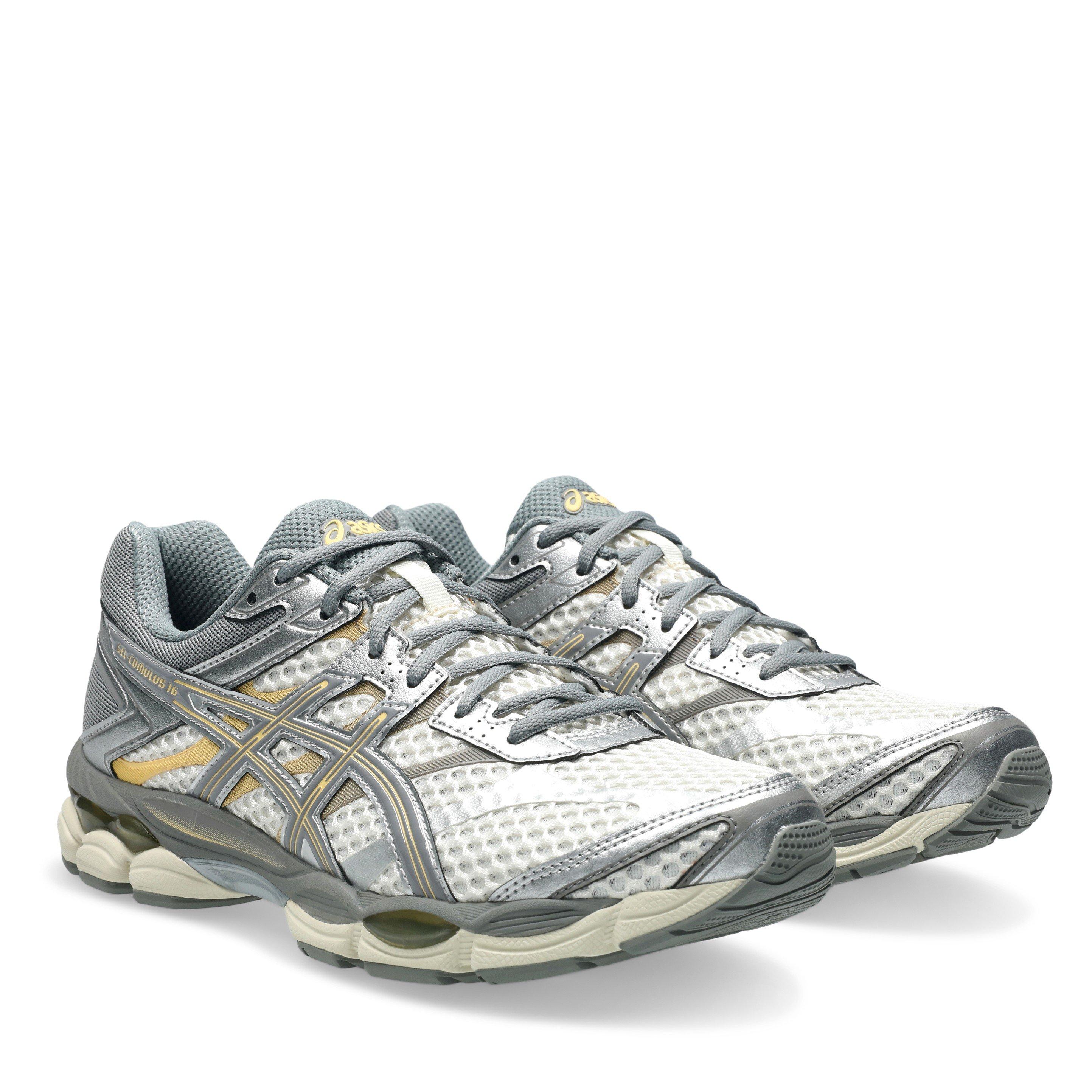 Cream/Clay Grey - Asics - Mens GEL-Cumulus 16 FluidRide GEL Cushioning Trainers - 5