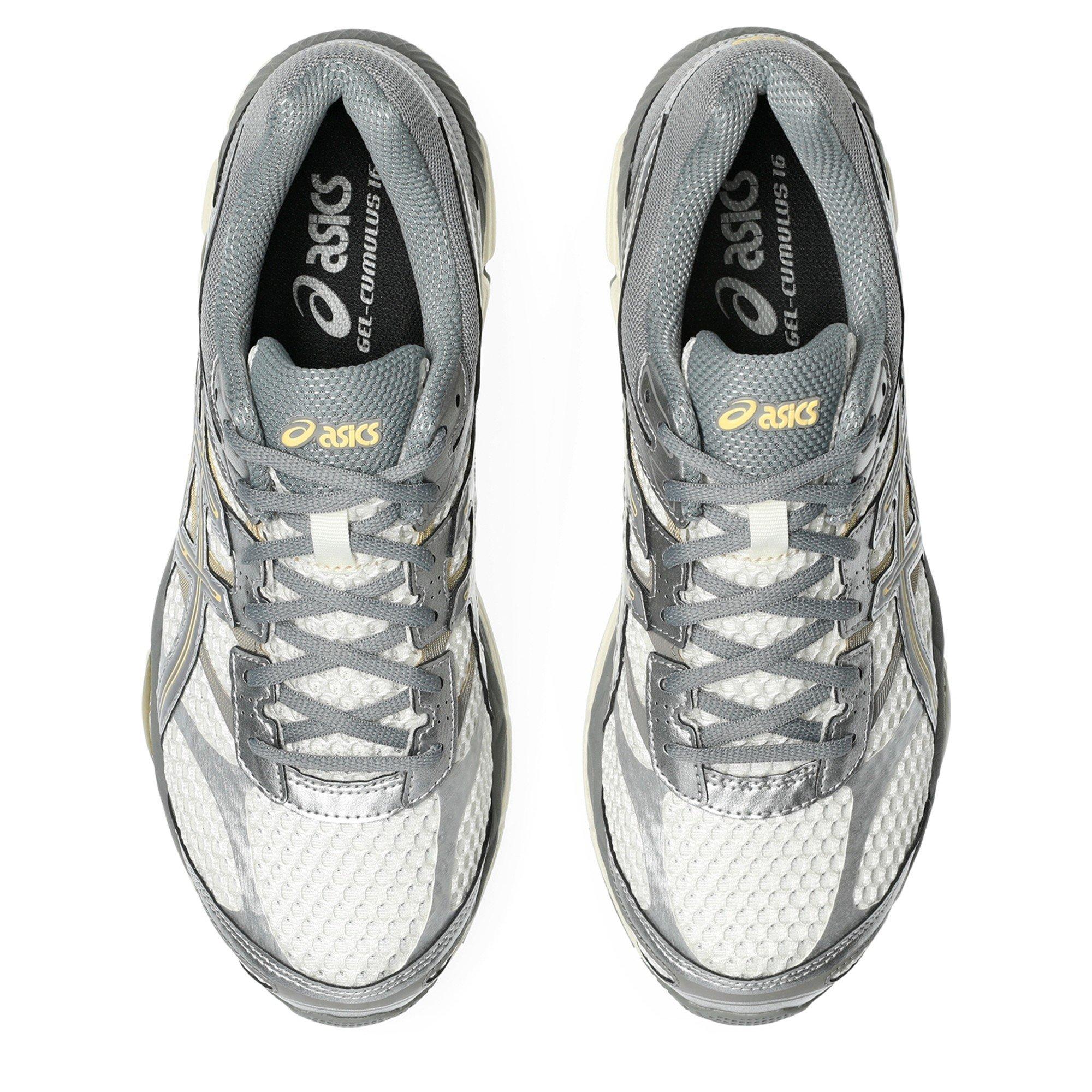 Cream/Clay Grey - Asics - Mens GEL-Cumulus 16 FluidRide GEL Cushioning Trainers - 8