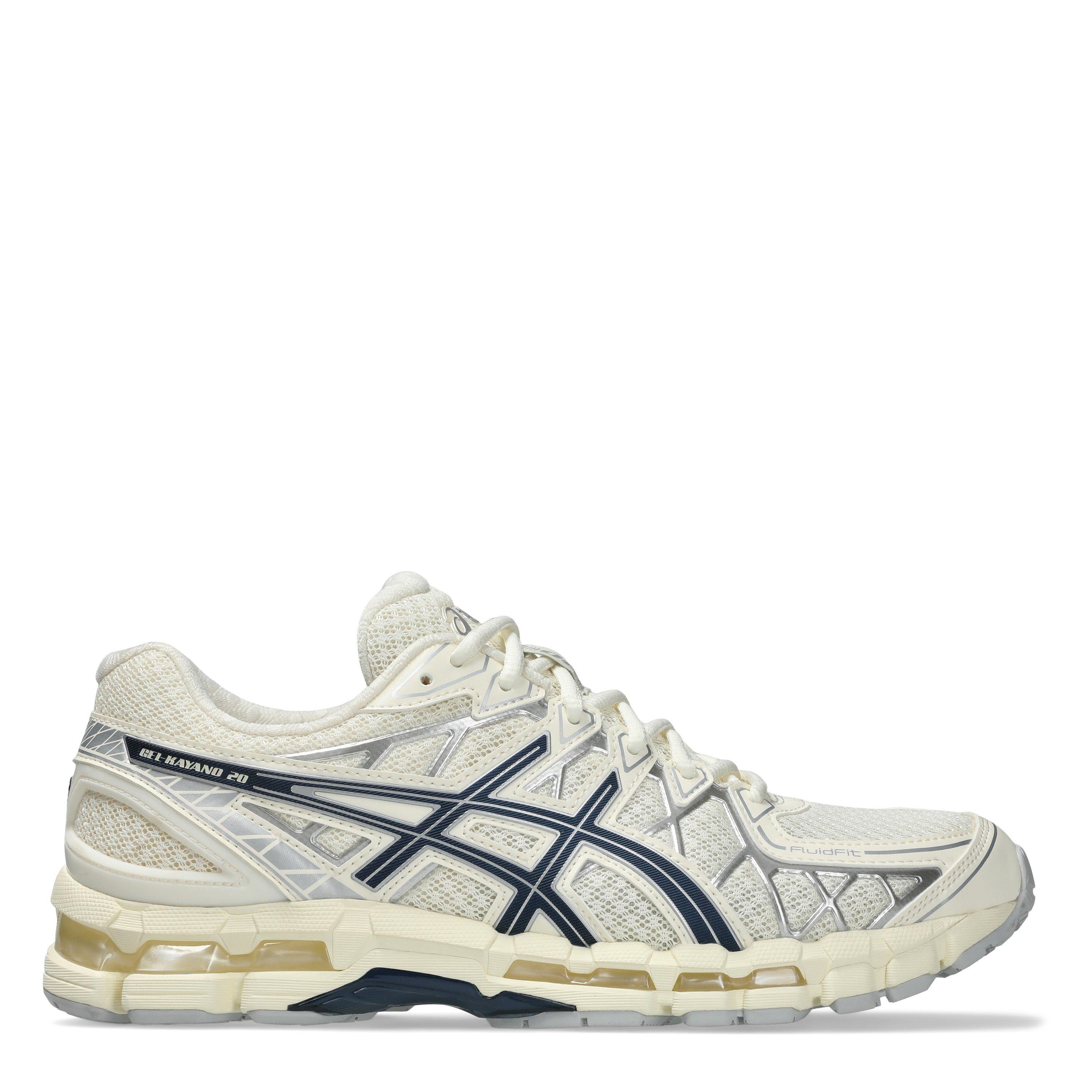Asics Mens Gel-Kayano 20 Sneaker - Cream/ Indp Blu - Size 9 (44)