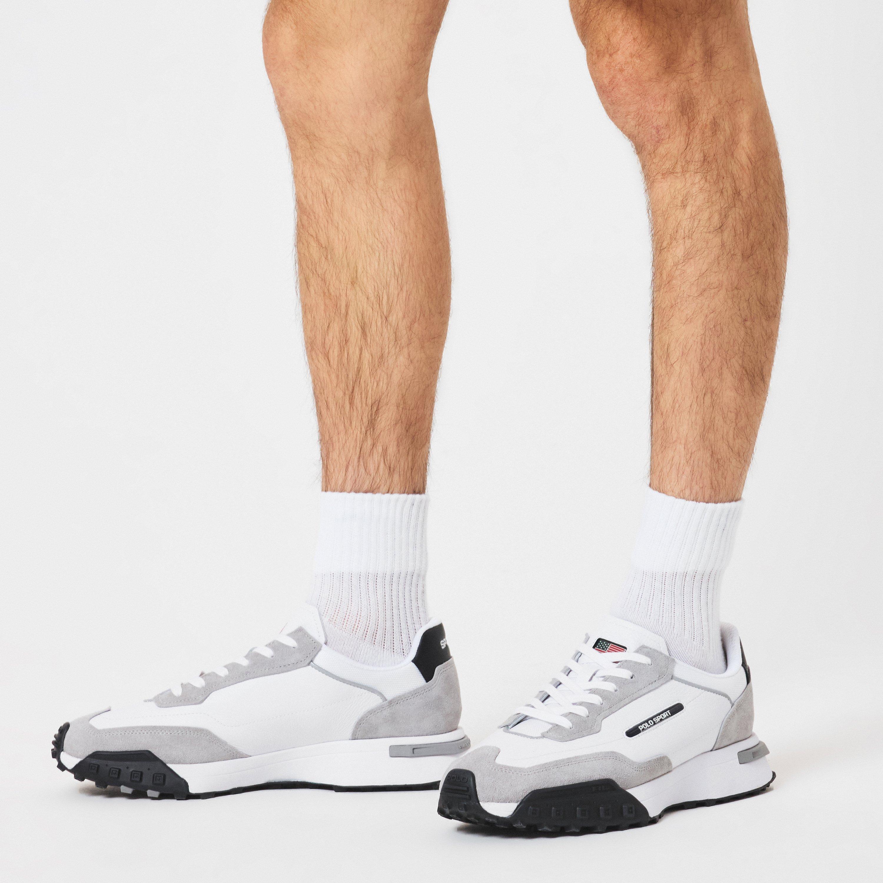 Grey/White - Polo Sport by Ralph Lauren - PS275 Panelled Trainers - 3