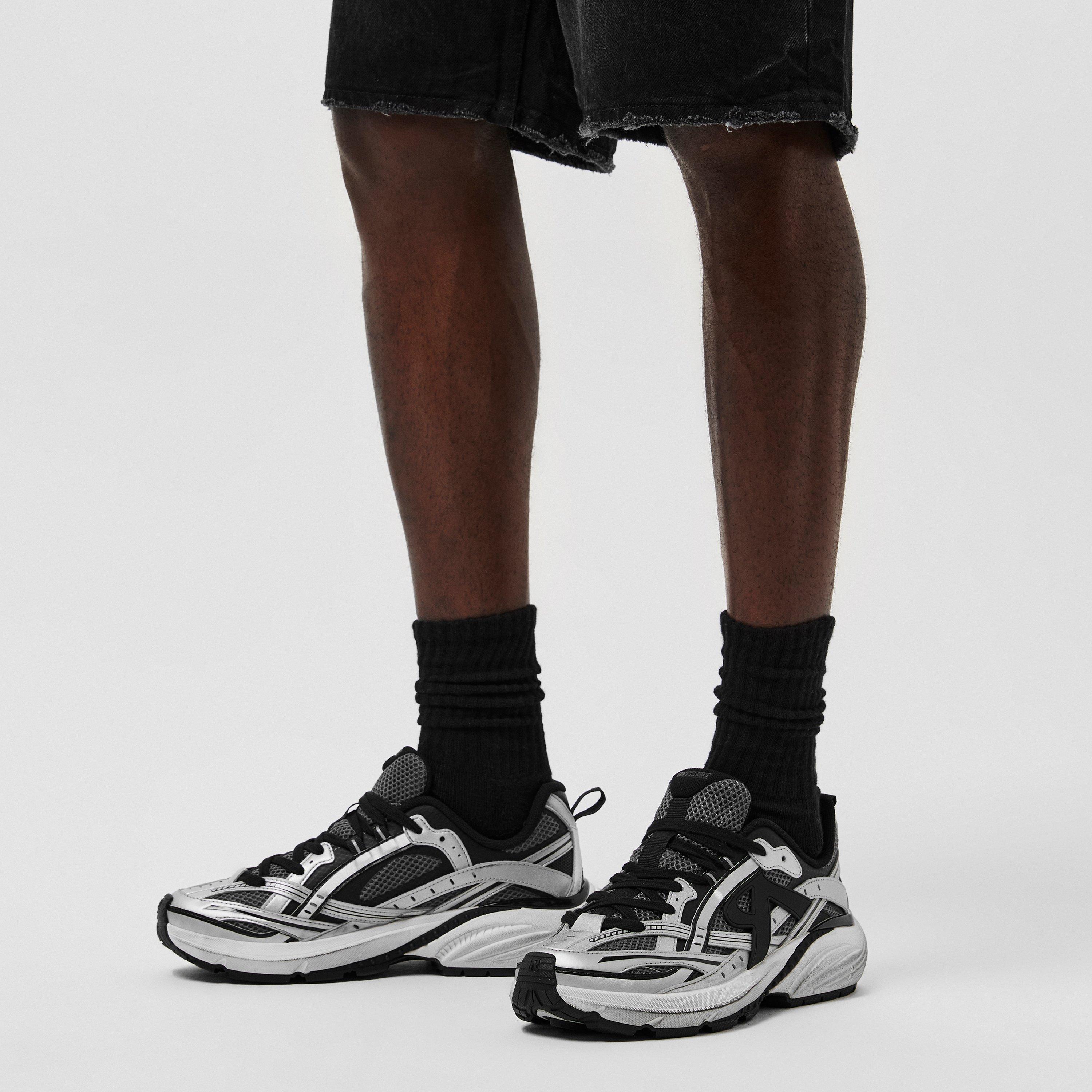 Silver/Black - Represent - Men's Storm Runners, Glossy Clips, Matte Finish Trainers - 3