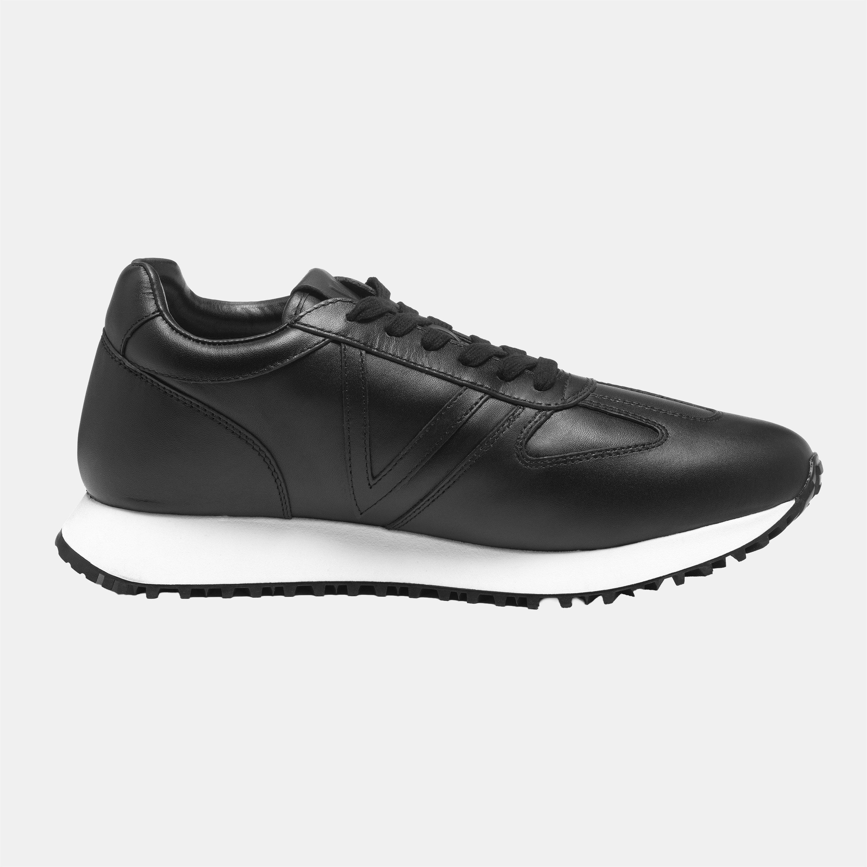 550 Black - Valentino - Men's Mars Leather Runners - 1