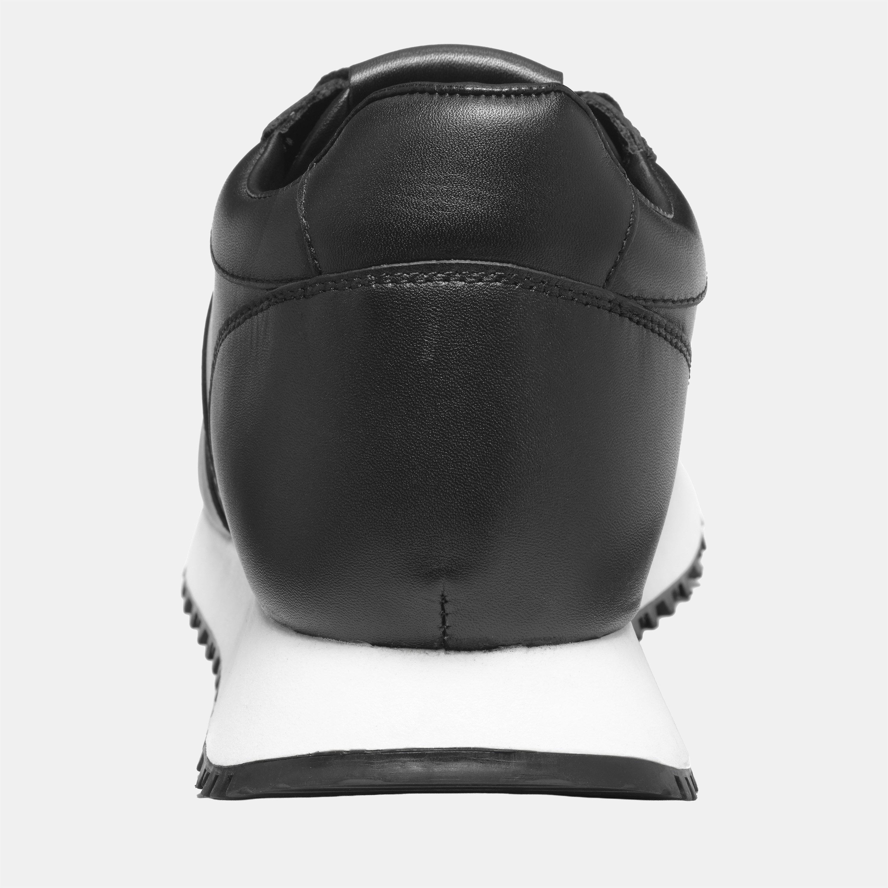 550 Black - Valentino - Men's Mars Leather Runners - 3