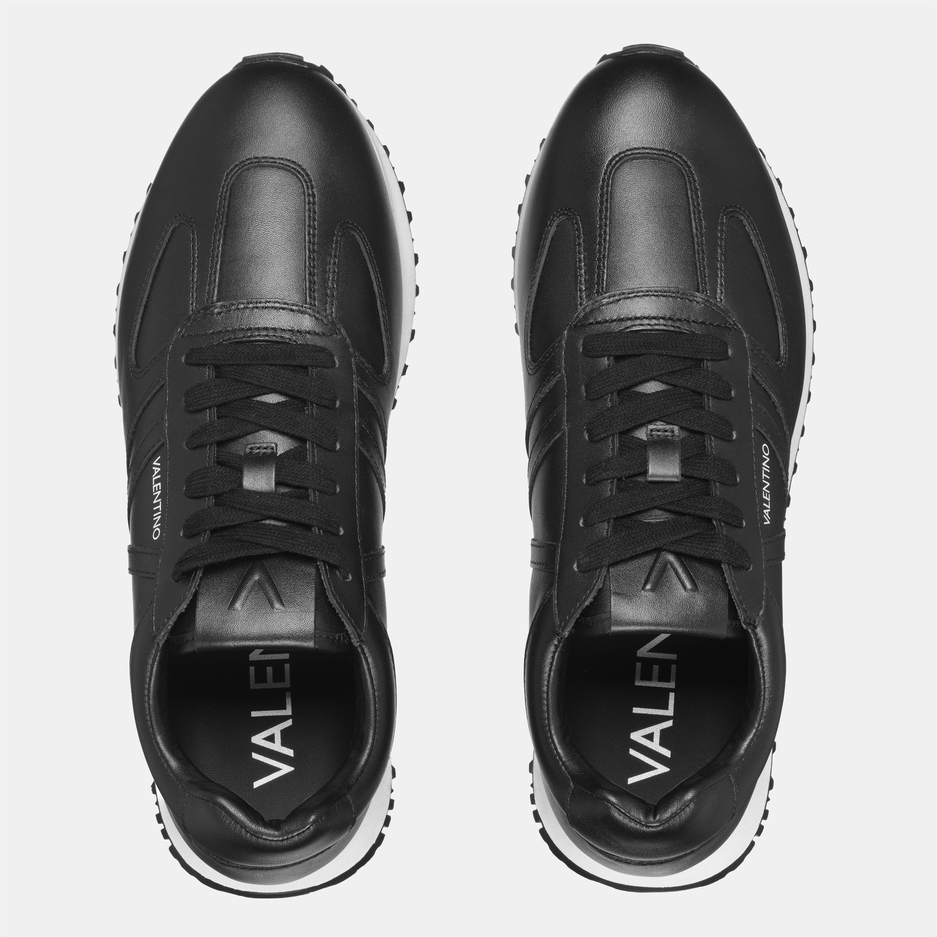 550 Black - Valentino - Men's Mars Leather Runners - 4