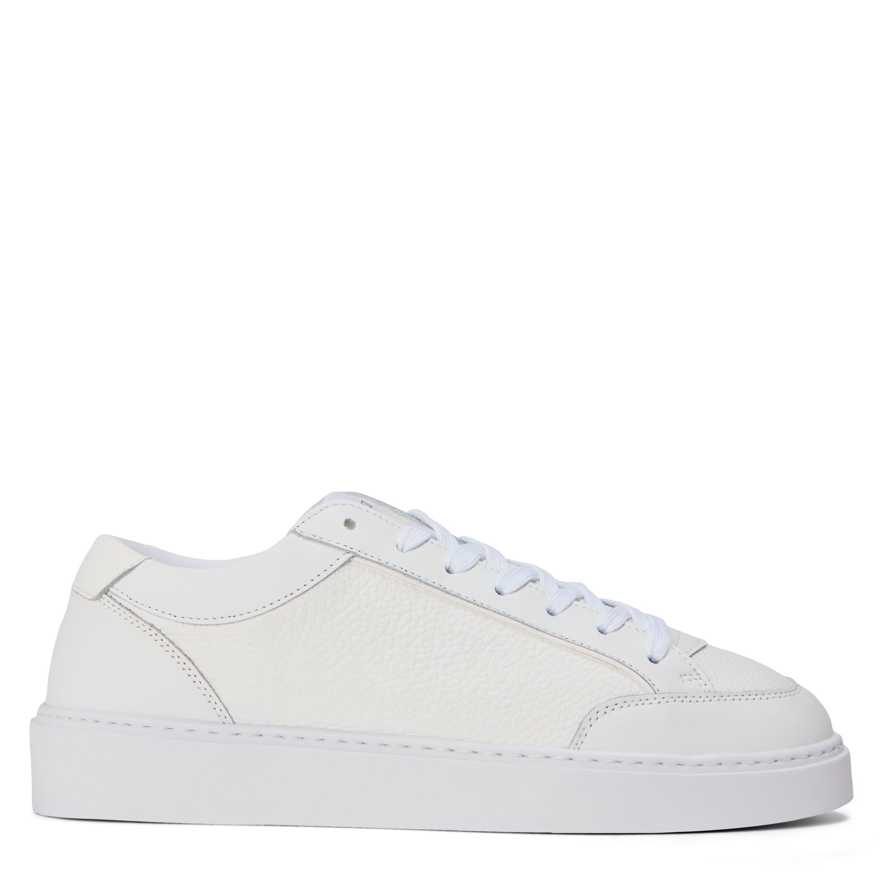 White - Cleens - Men's Luxor Leather Low-Top Trainers - 1