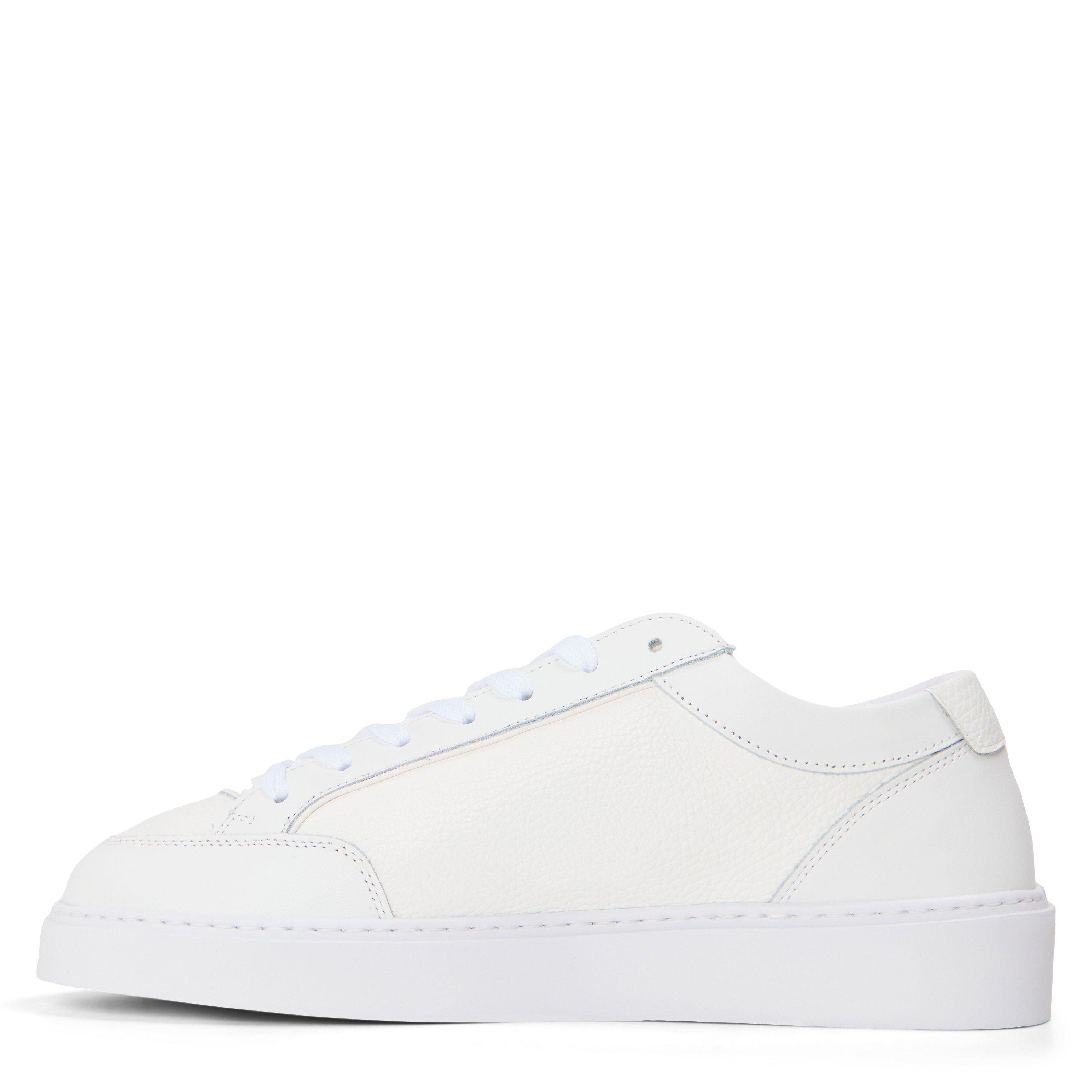 White - Cleens - Men's Luxor Leather Low-Top Trainers - 2