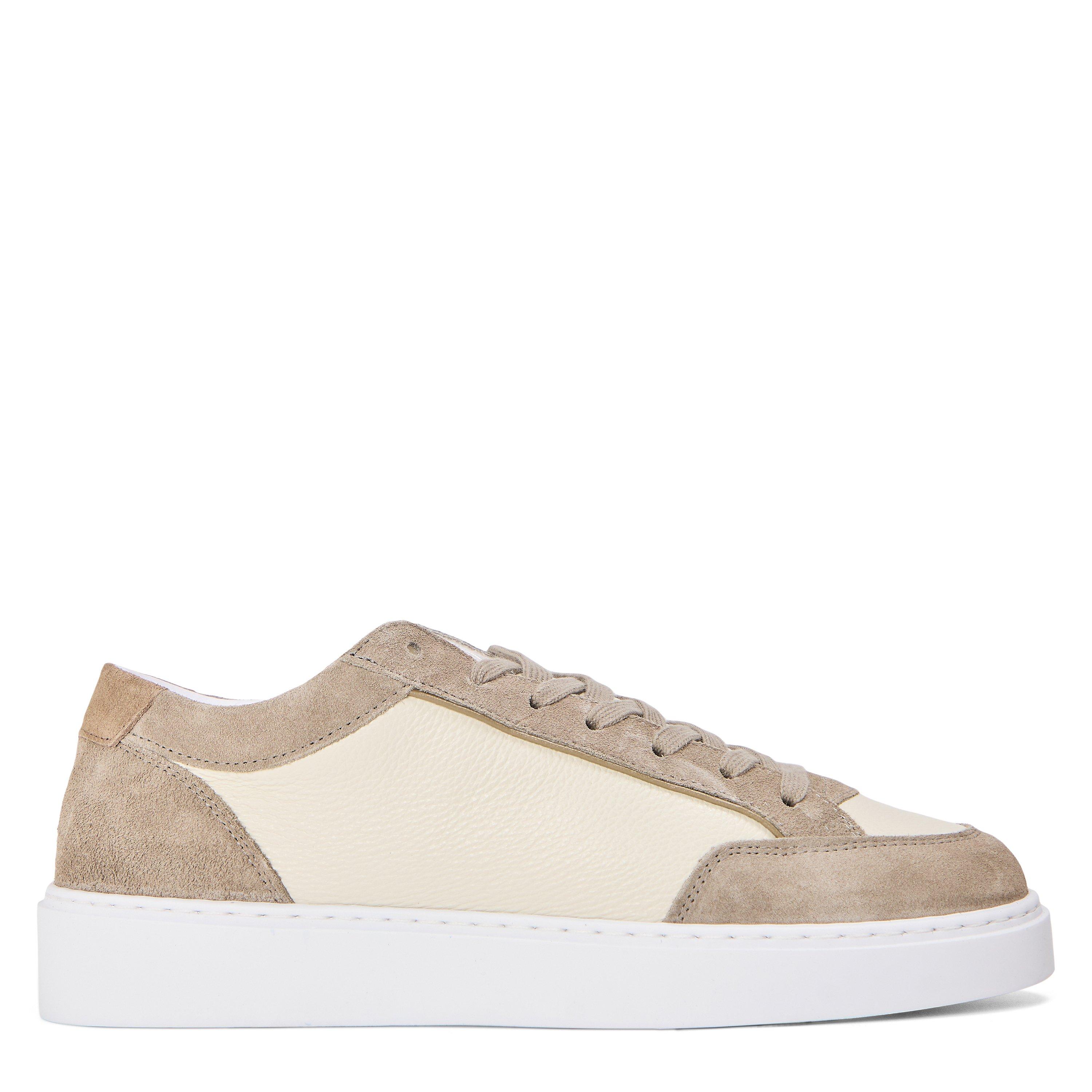 Cleens Men's Luxor Leather Low-Top Trainers - Taupe - Size 8.5 (42.5)