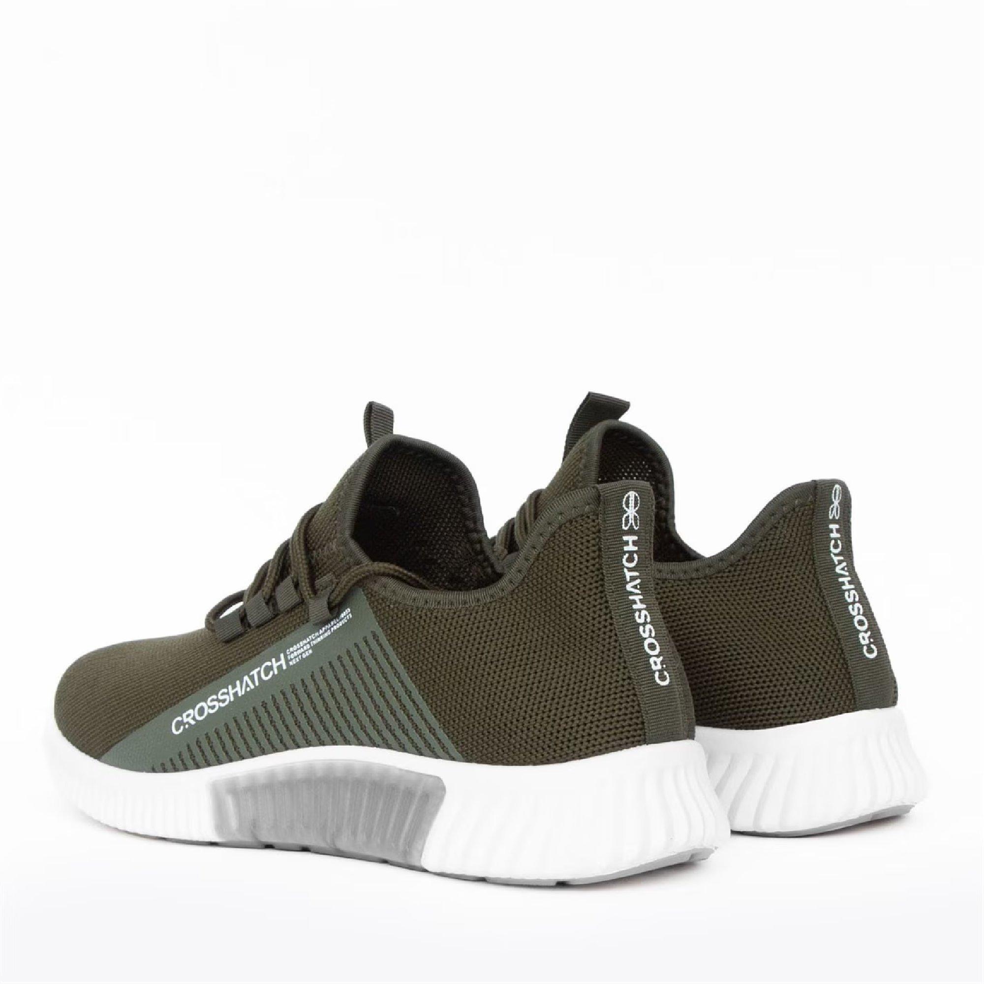 Olive - Crosshatch - Men's Nimbus Trainers - 2