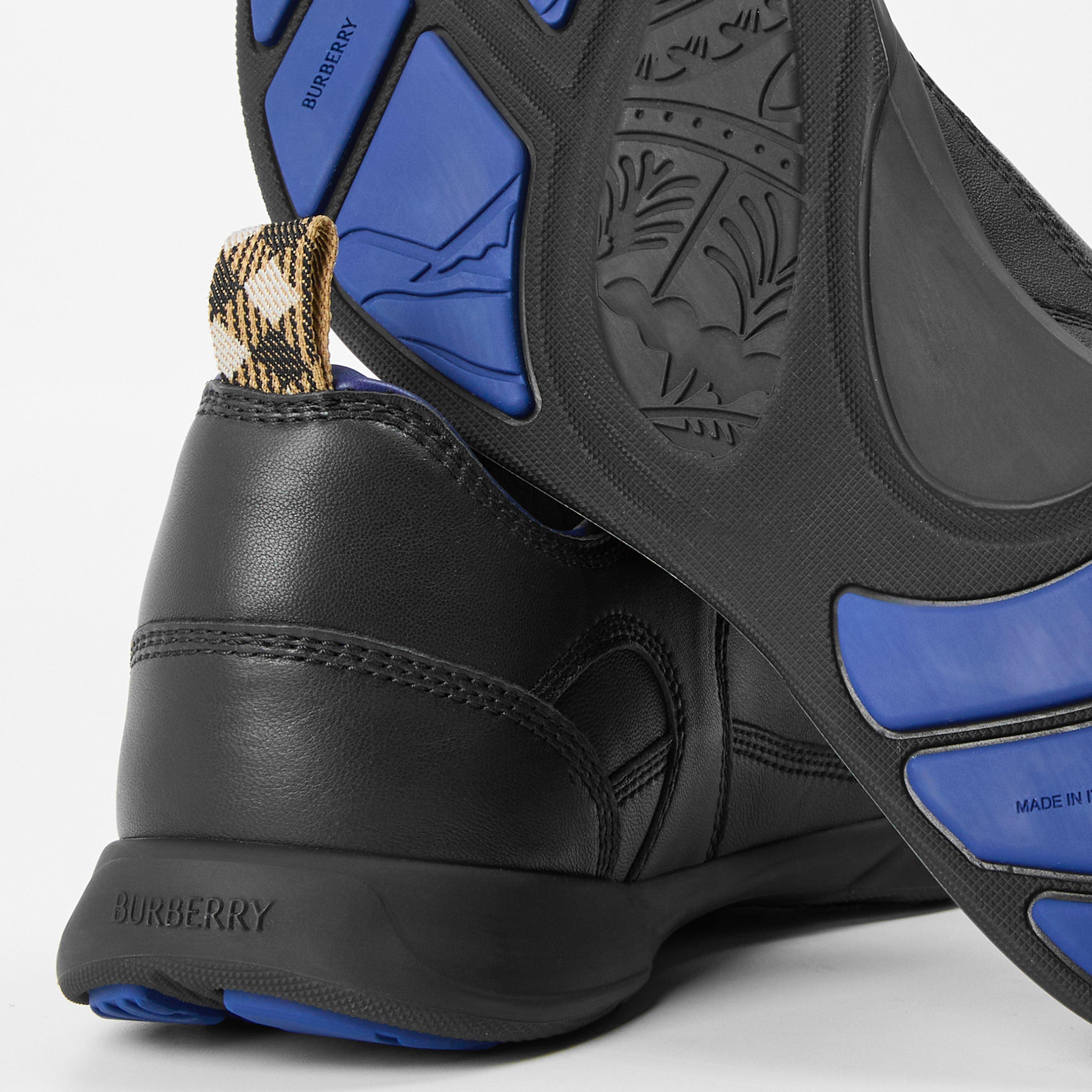 Black - Burberry - Leather Matrix Sneakers - 4