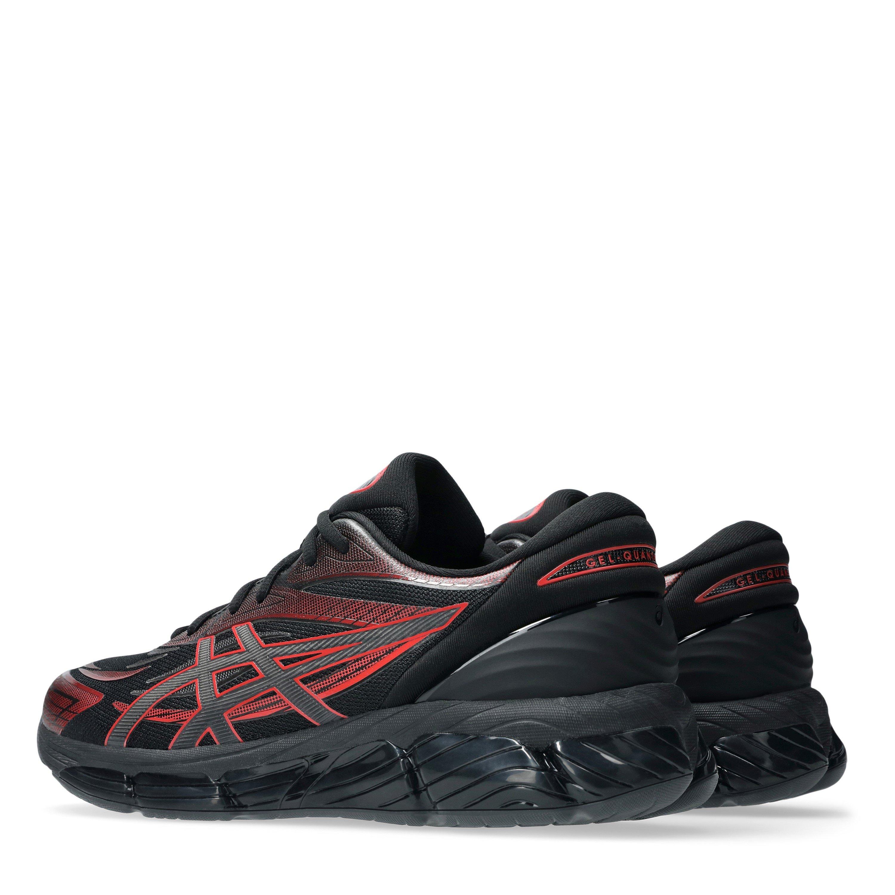 Black/Red - Asics - Men's Gel Quantum 8 Gel Technology Engineered Mesh Runners - 5