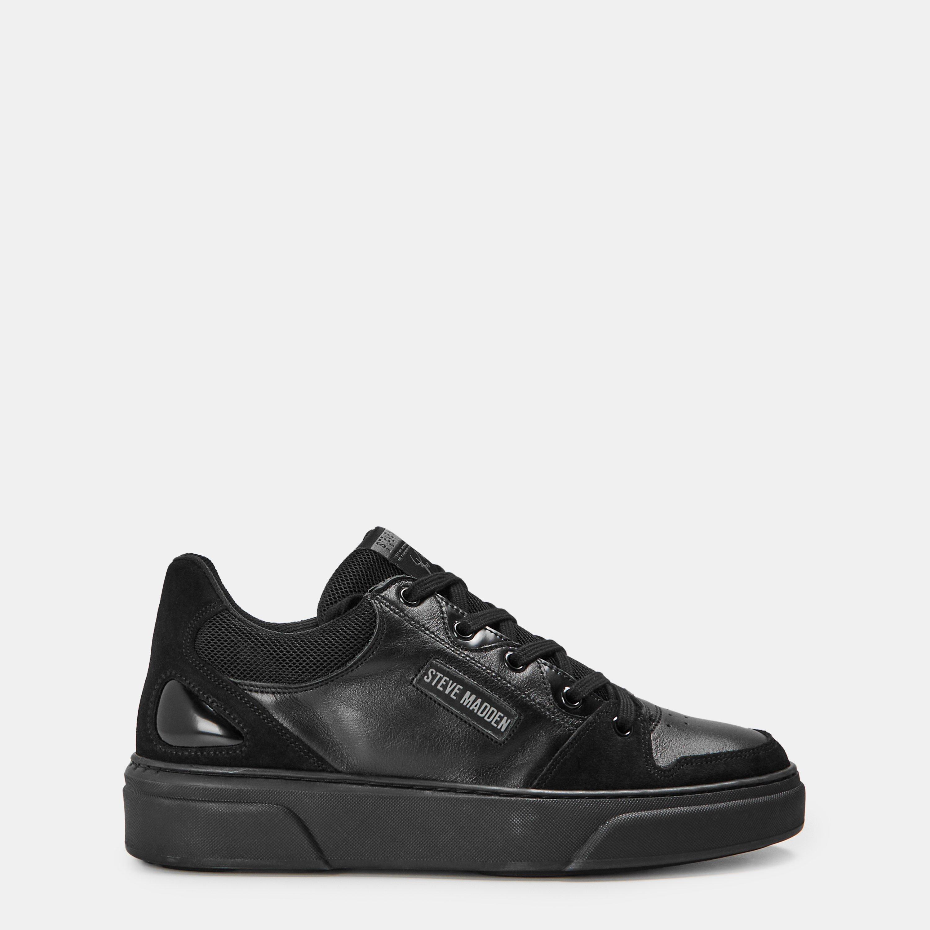 Steve Madden Men's Kingpin Low-Top Trainers - Black/Black - 9 (43)