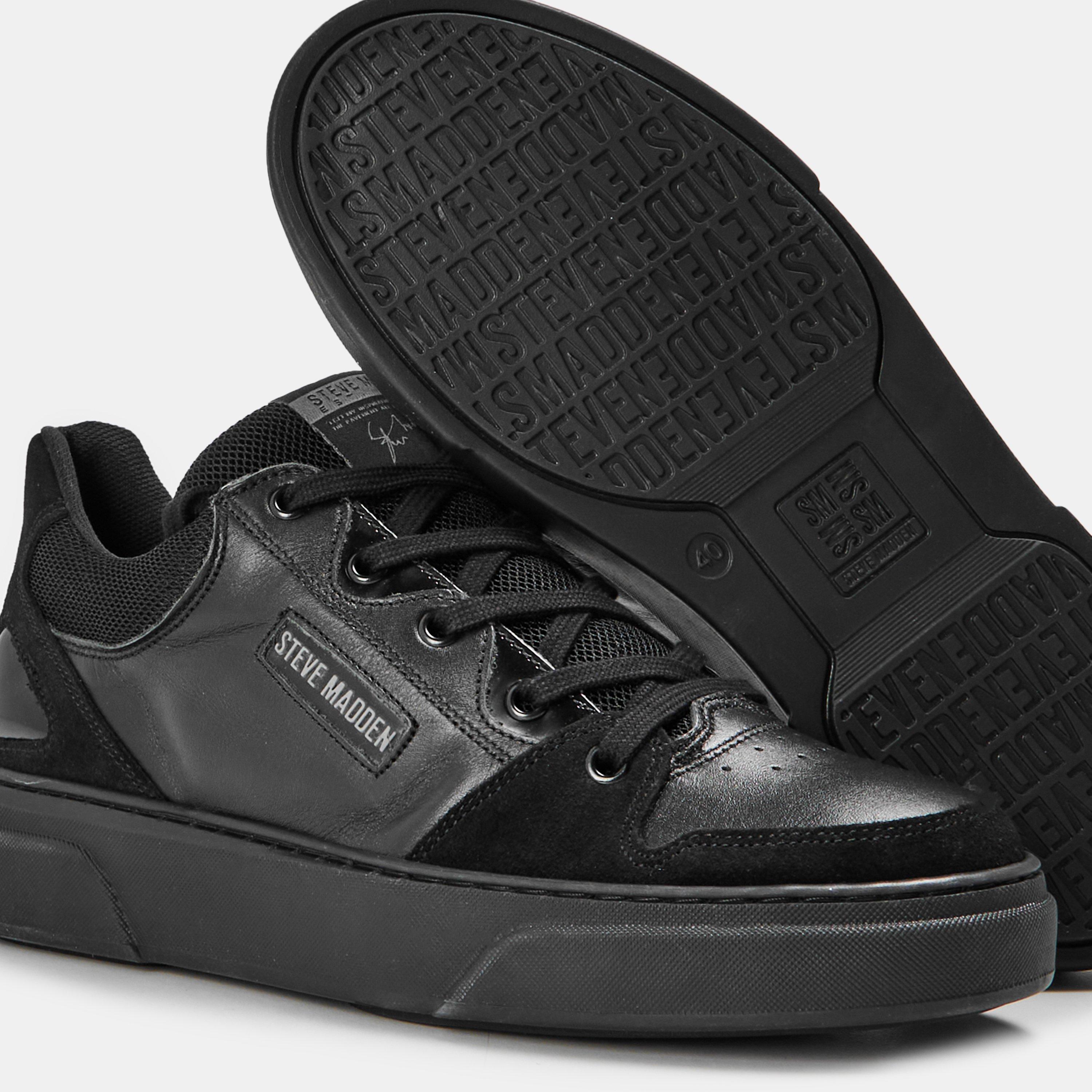 Black/Black - Steve Madden - Men's Kingpin Low-Top Trainers - 3