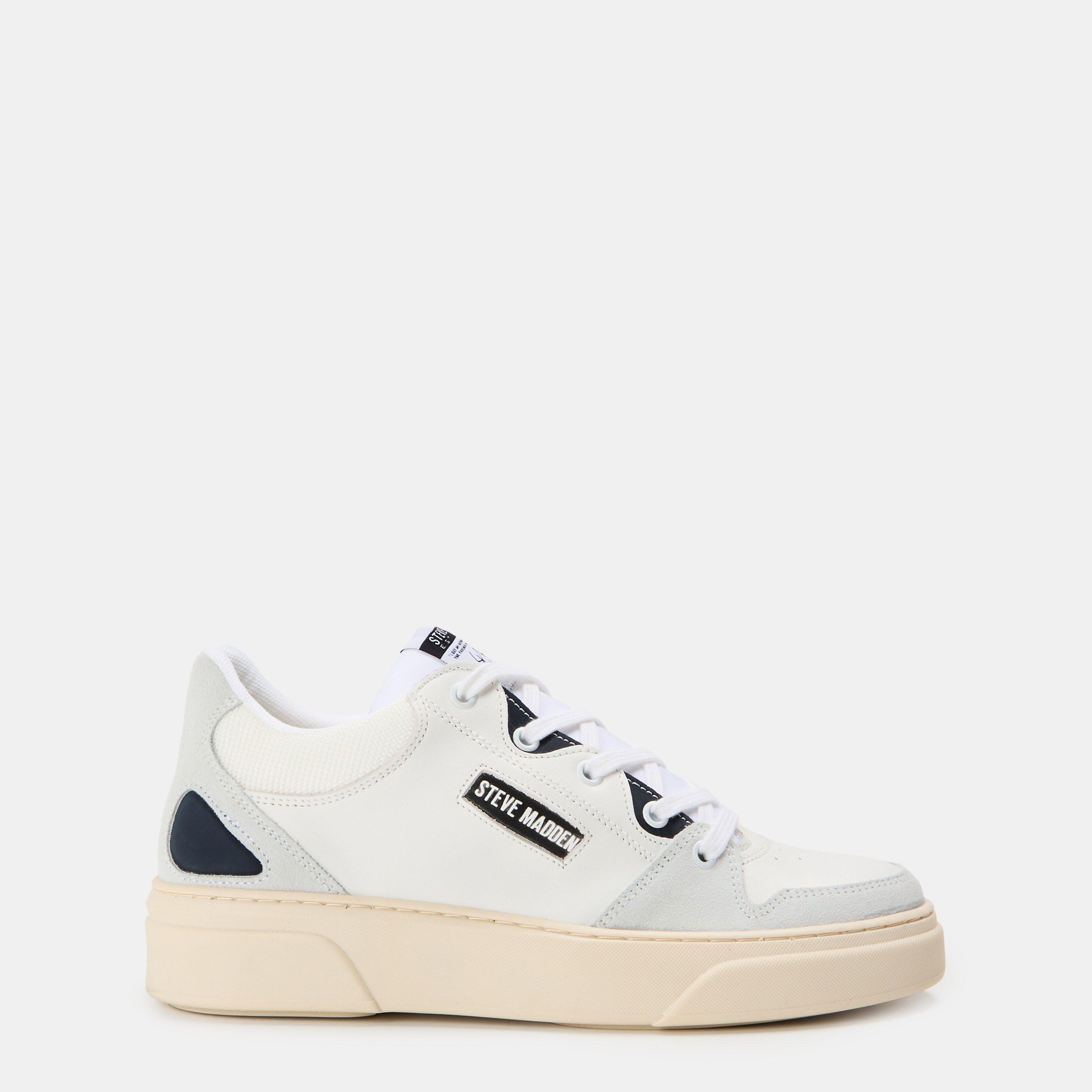 Steve Madden Men's Kingpin Low-Top Trainers - White/Navy - 7 (41)