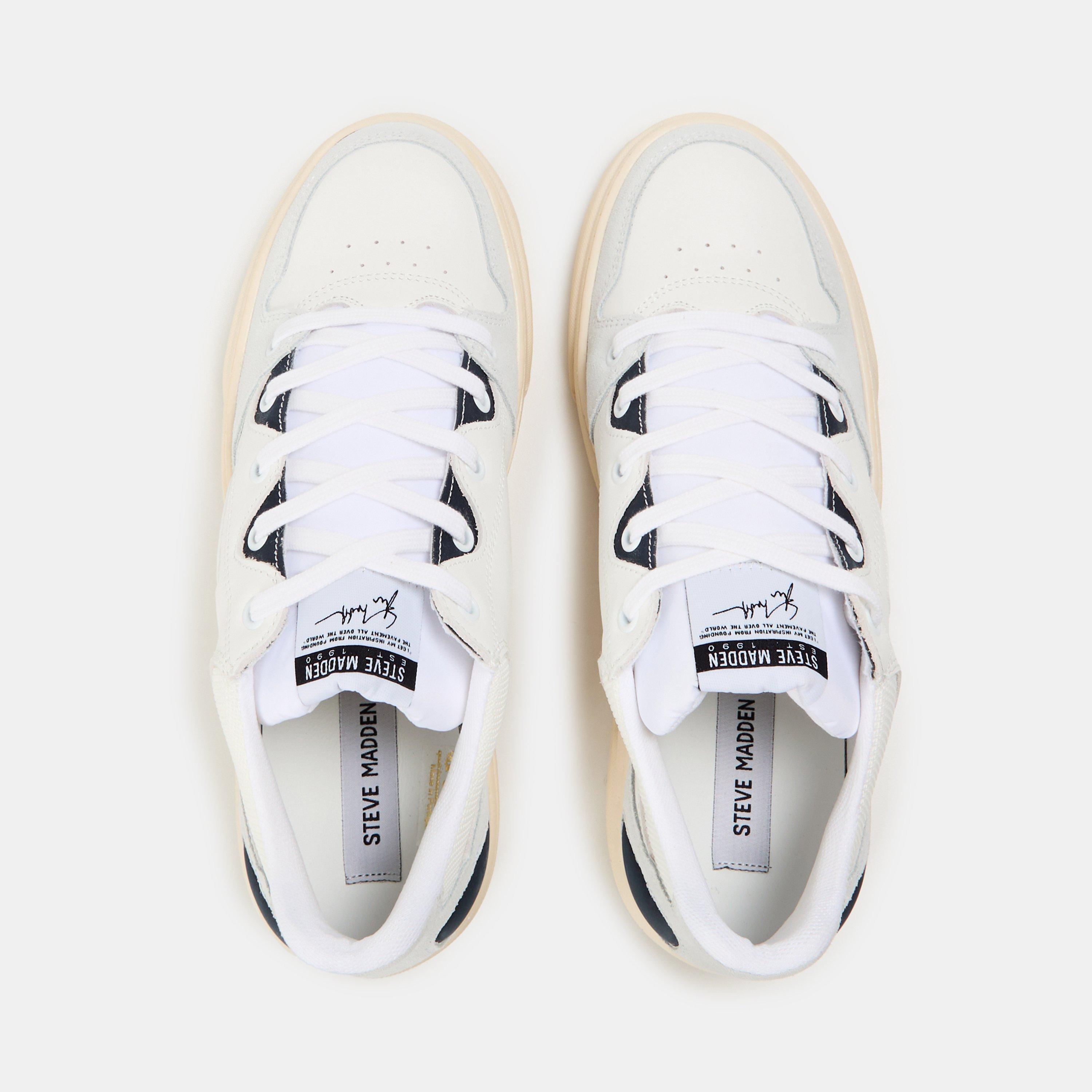 White/Navy - Steve Madden - Men's Kingpin Low-Top Trainers - 4