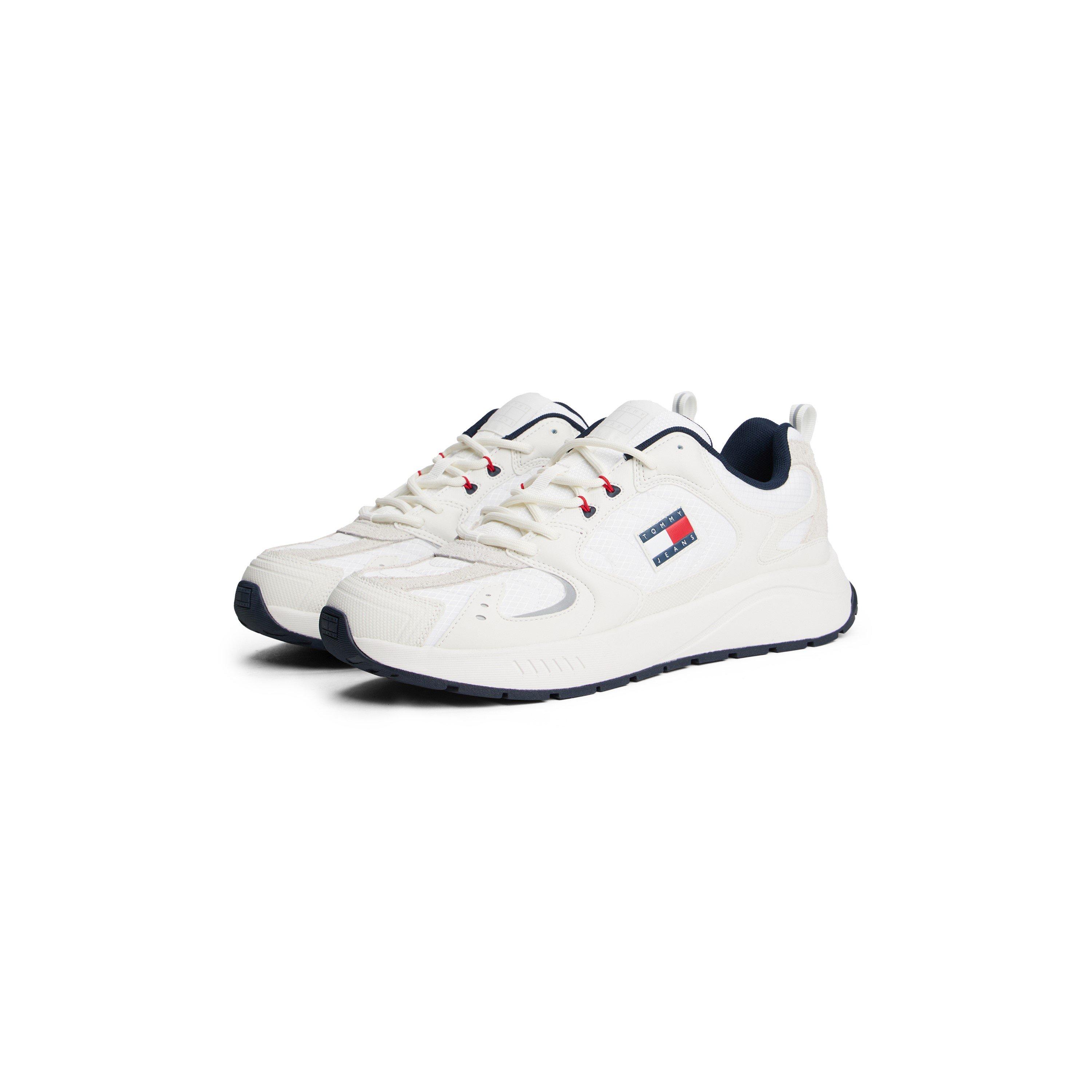 White/Red/Blue - Tommy Jeans - Logo Mixed Texture Trainers - 2
