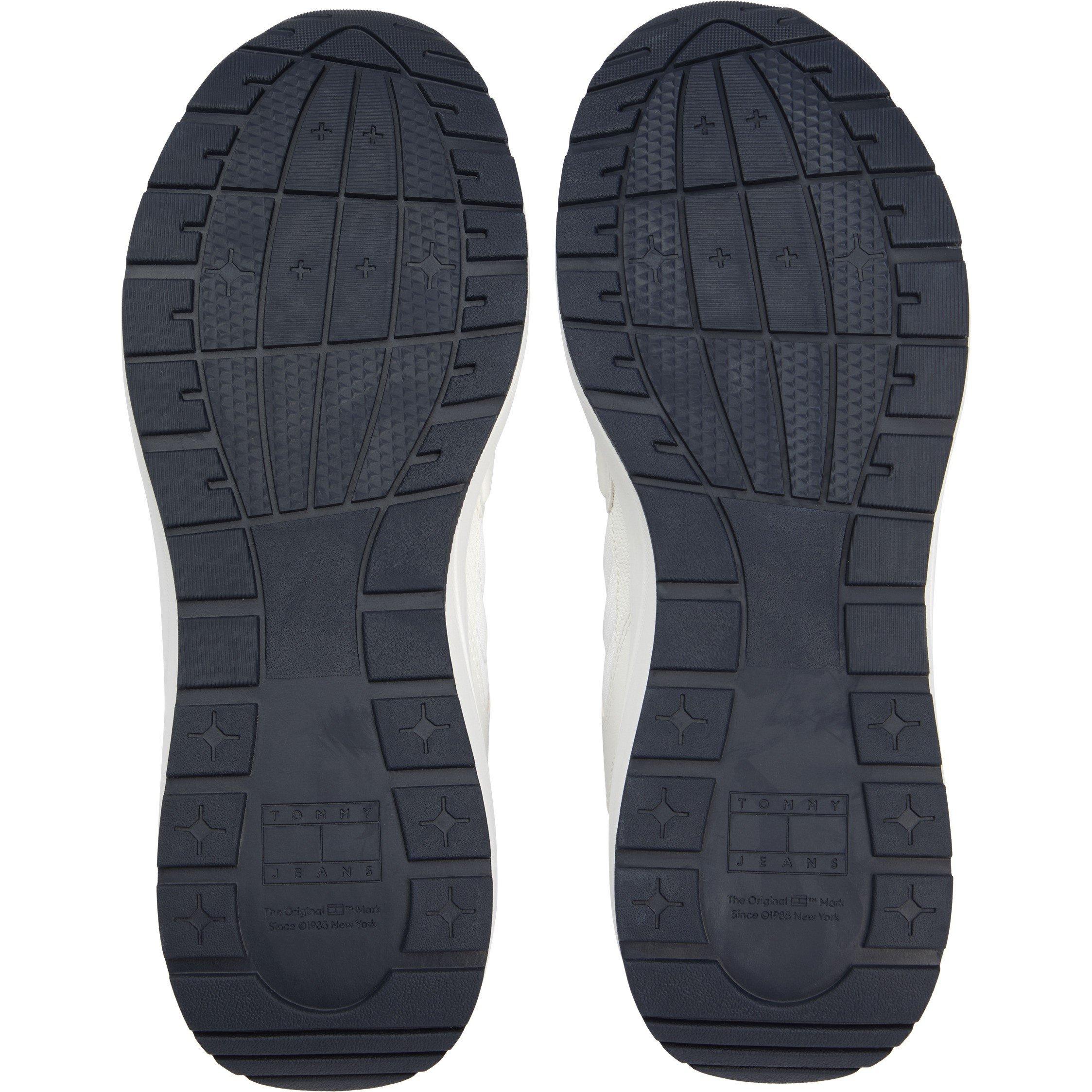 White/Red/Blue - Tommy Jeans - Logo Mixed Texture Trainers - 5