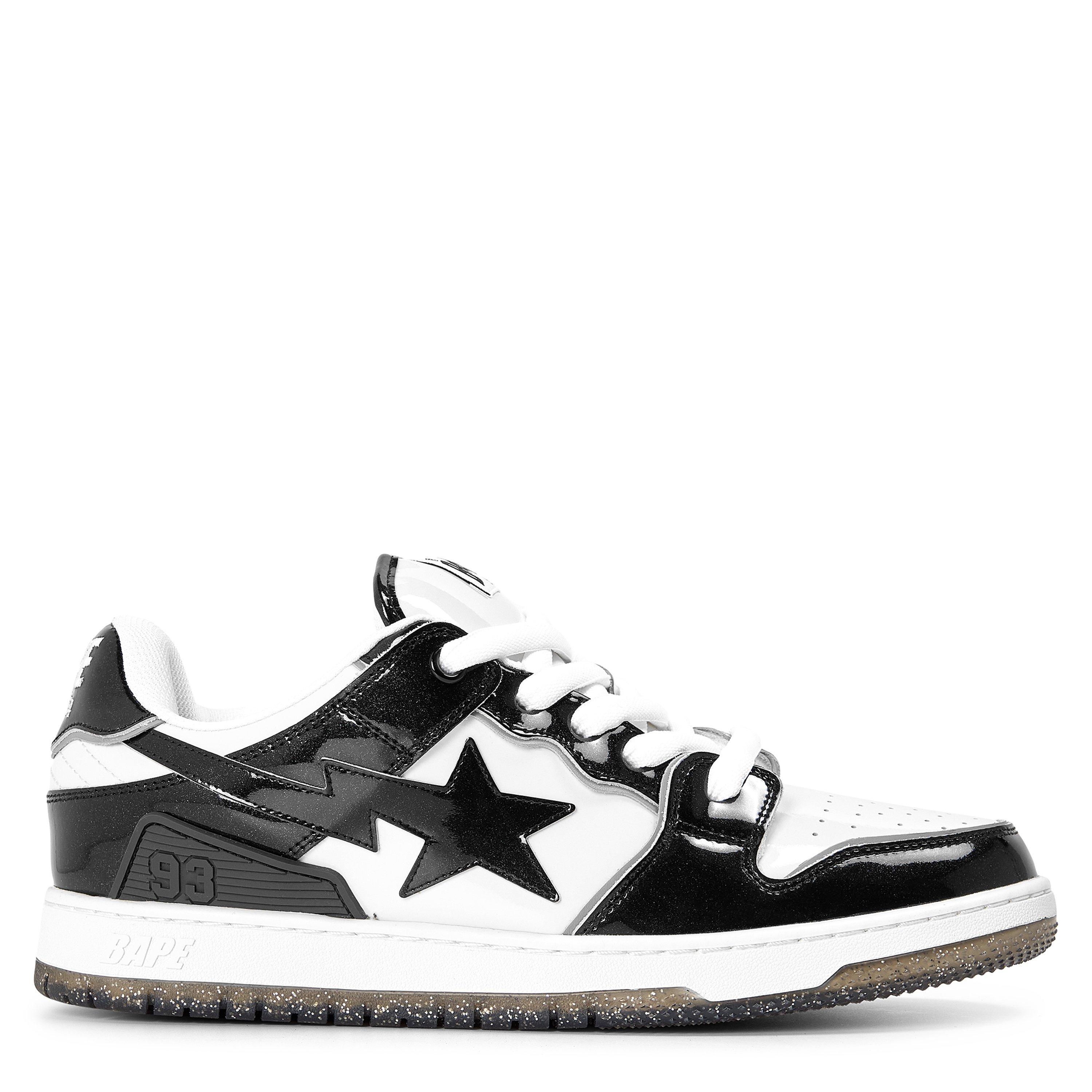 A Bathing Ape Men's Low-Top Trainers - Black/White - Size 11 (46)