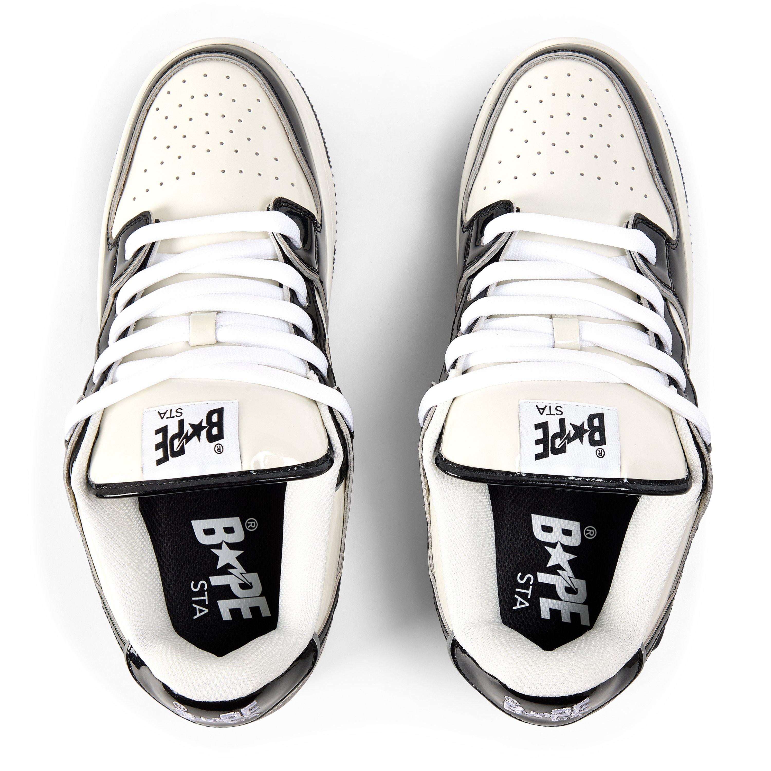 Black/White - A Bathing Ape - Men's Low-Top Trainers - 3