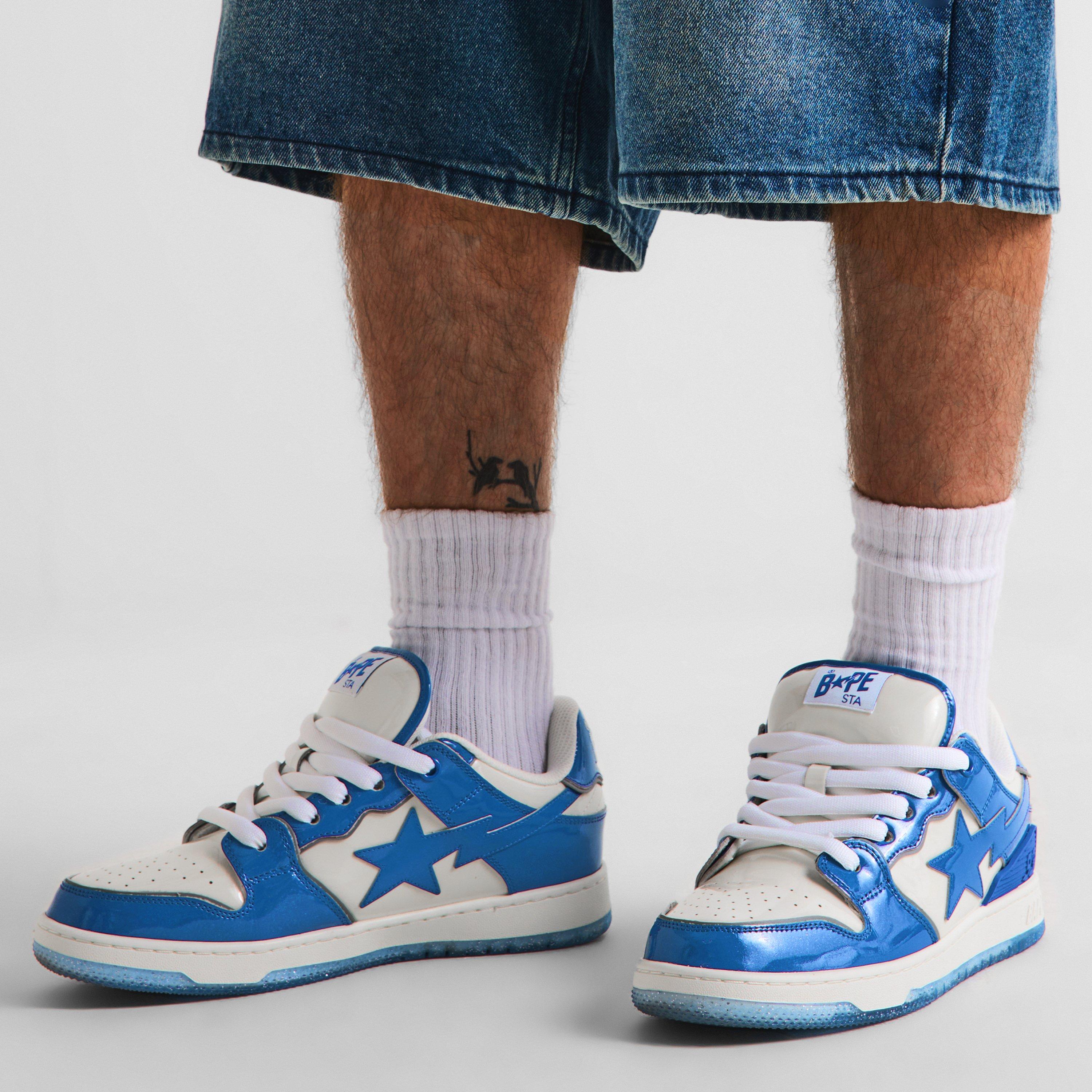 Blue/White - A Bathing Ape - Men's Low-Top Trainers - 3