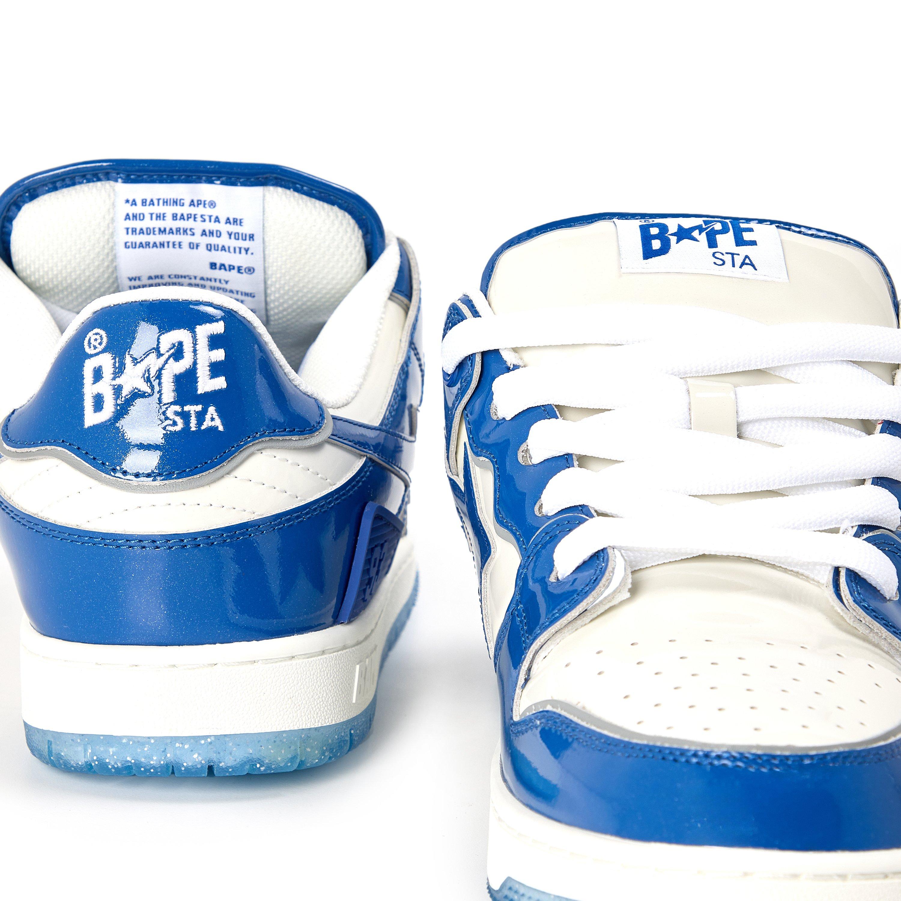 Blue/White - A Bathing Ape - Men's Low-Top Trainers - 4