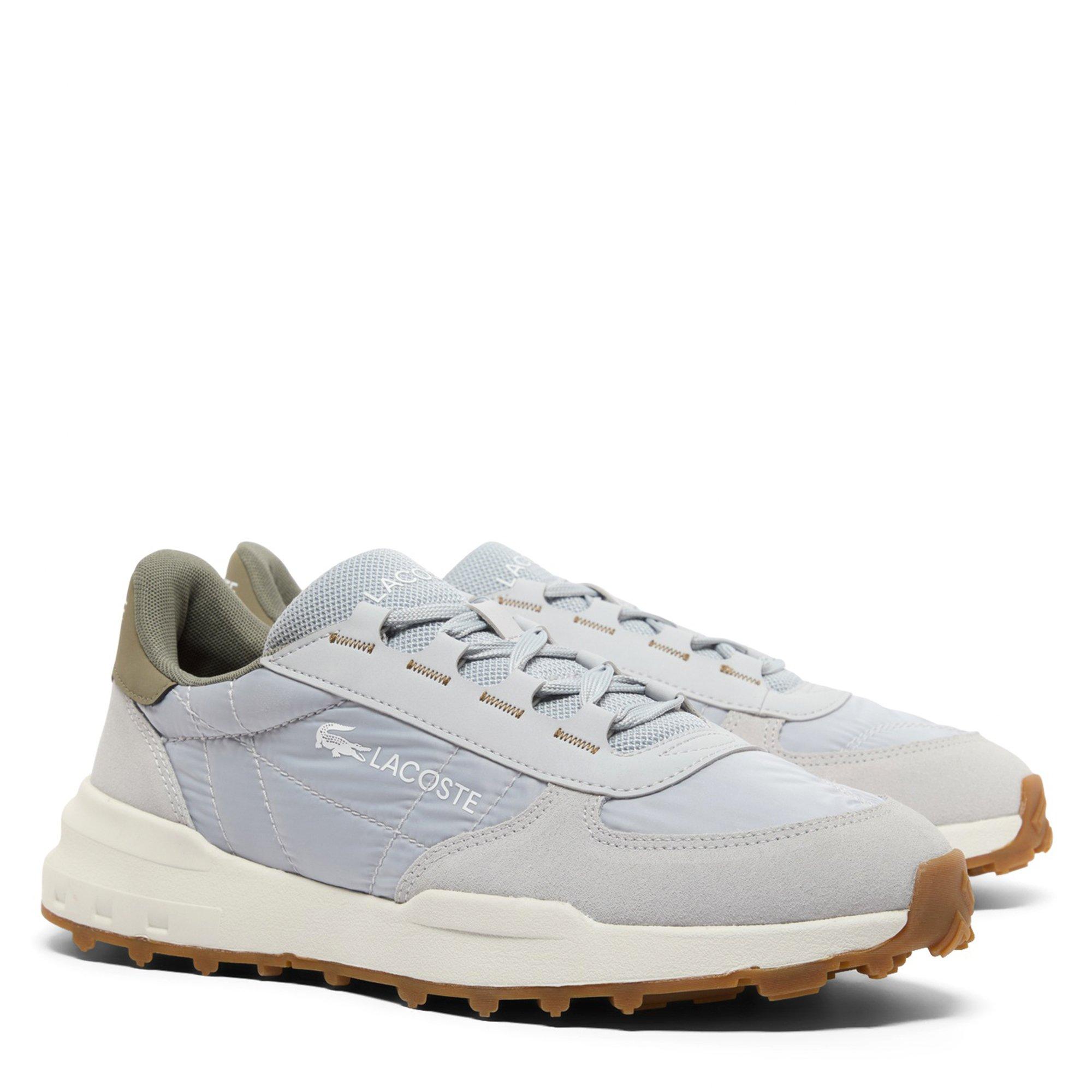 LT GRY/KHK - Lacoste - Mens Elite Active Evo Sneakers - 2