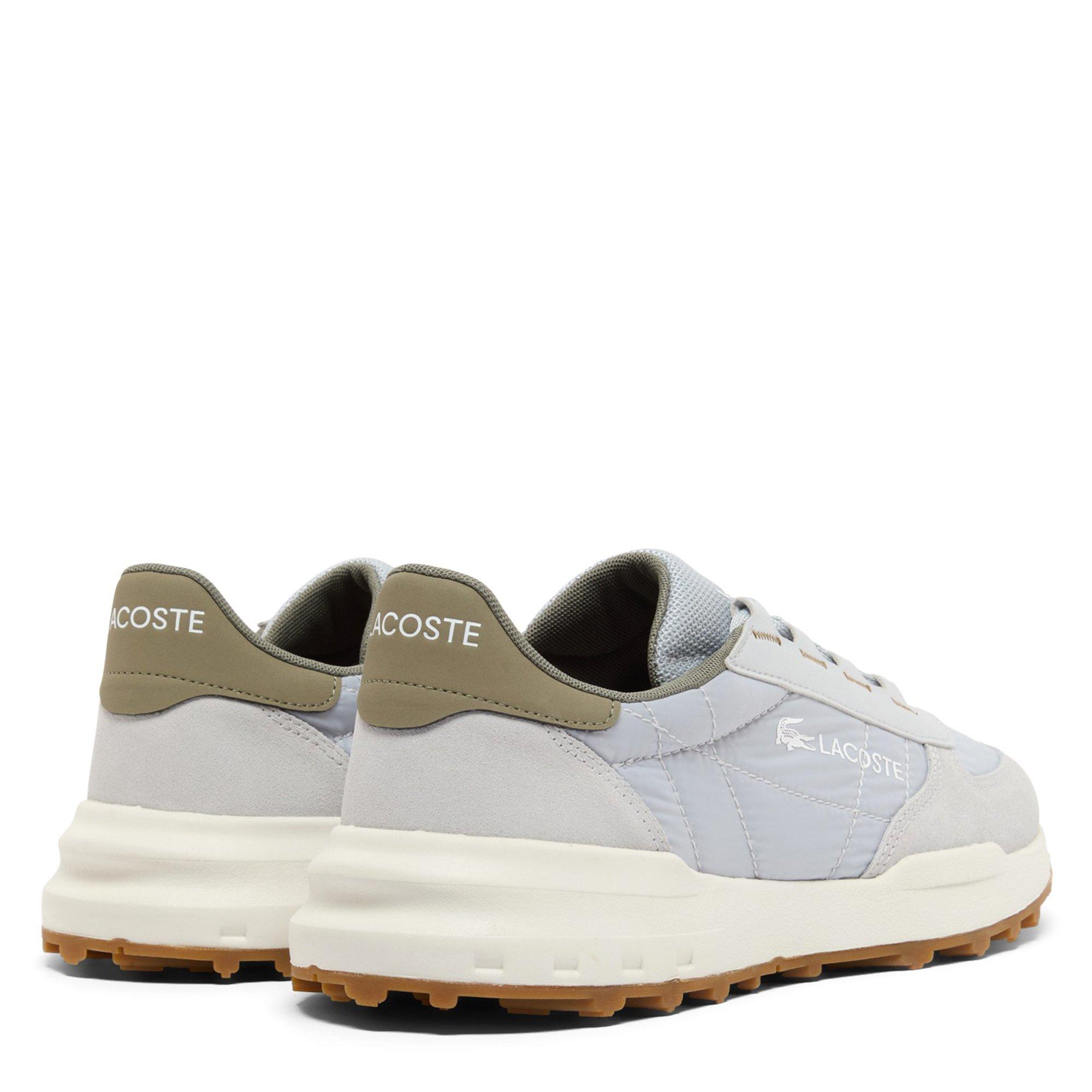 LT GRY/KHK - Lacoste - Mens Elite Active Evo Sneakers - 3