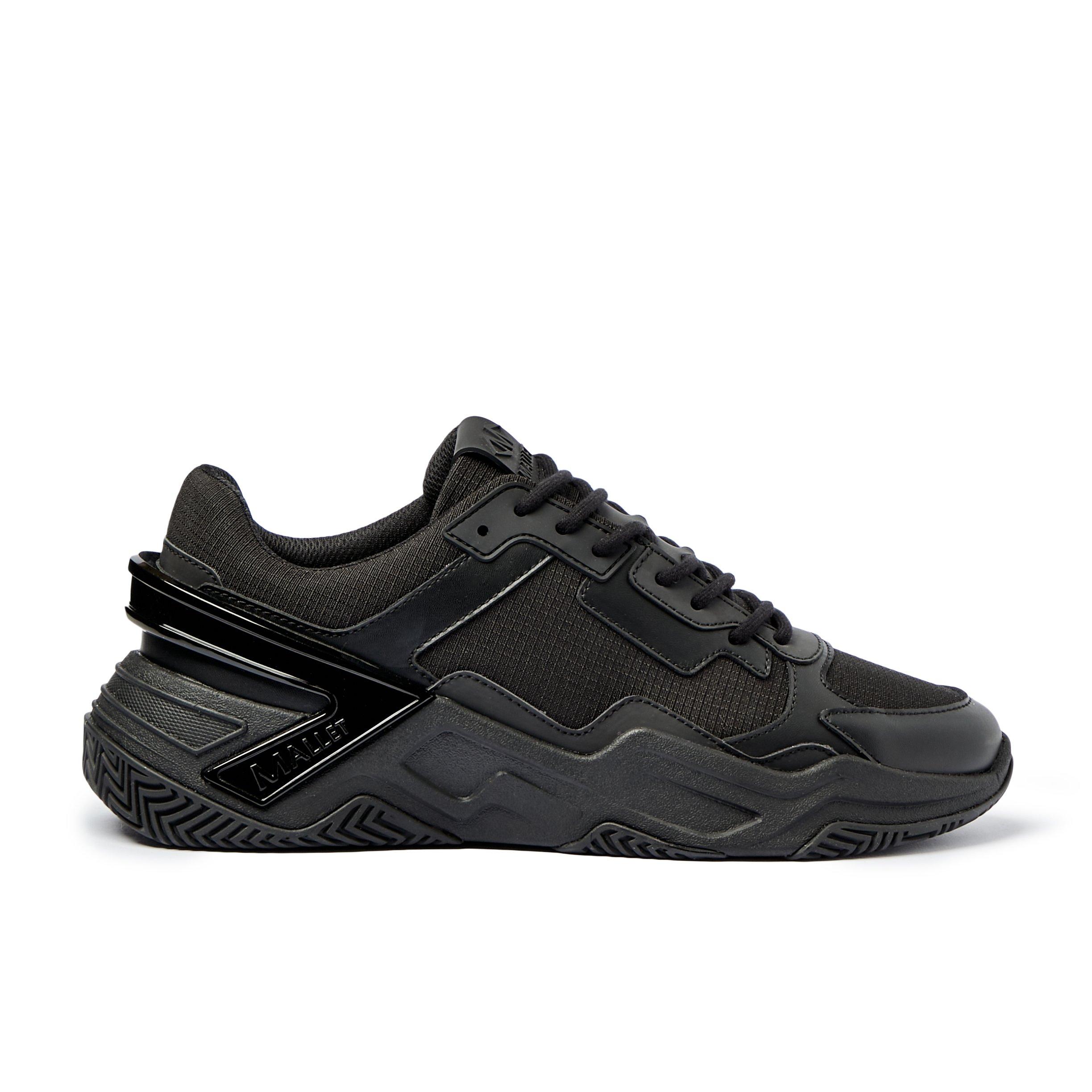 Mallet Men's Union Chunky Trainers - Triple Black - 10 (44)