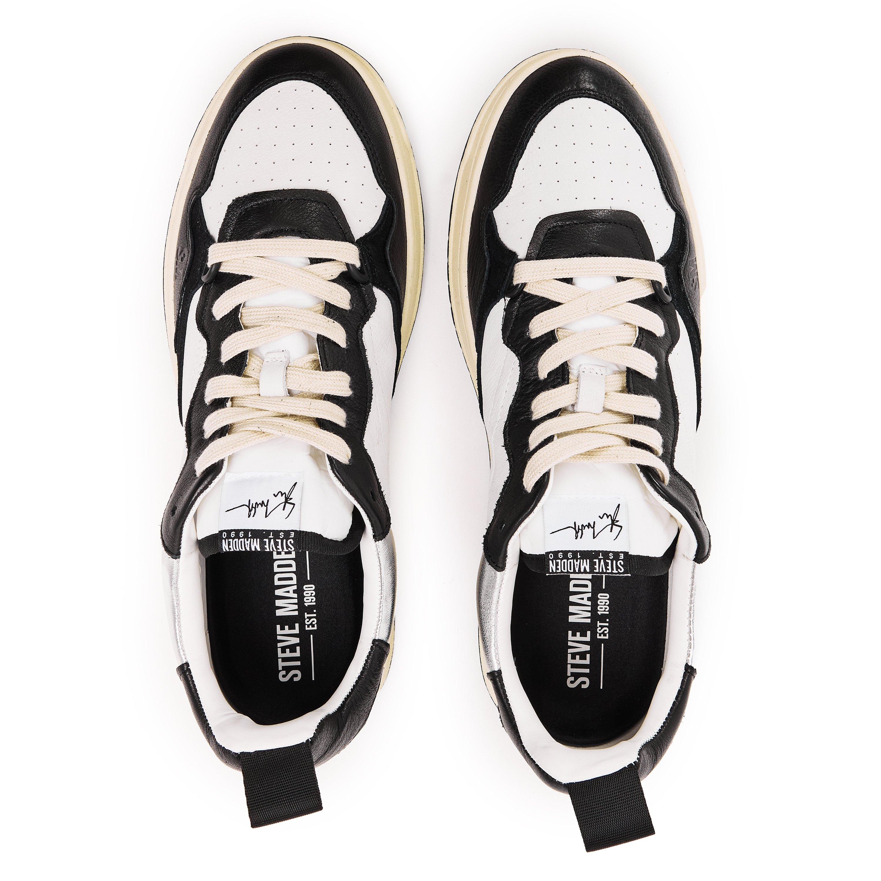 Black/Whte - Steve Madden - Men's Easton Low-Top Trainers - 4