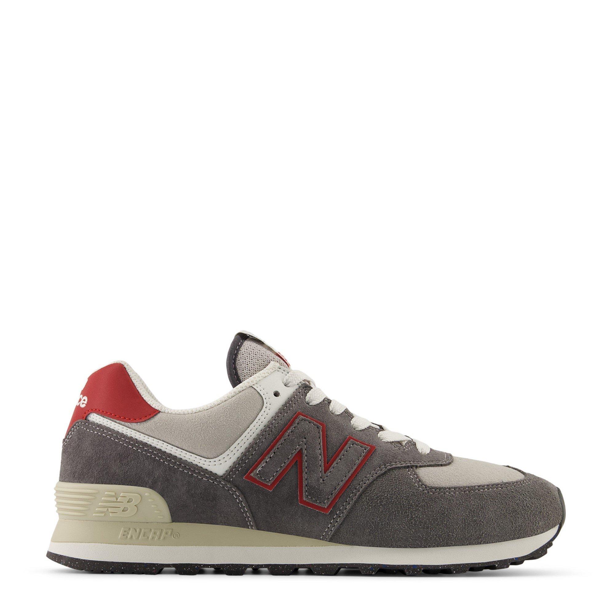 New Balance Men's Nb 574 - Castlerock/Red - 8 (42)