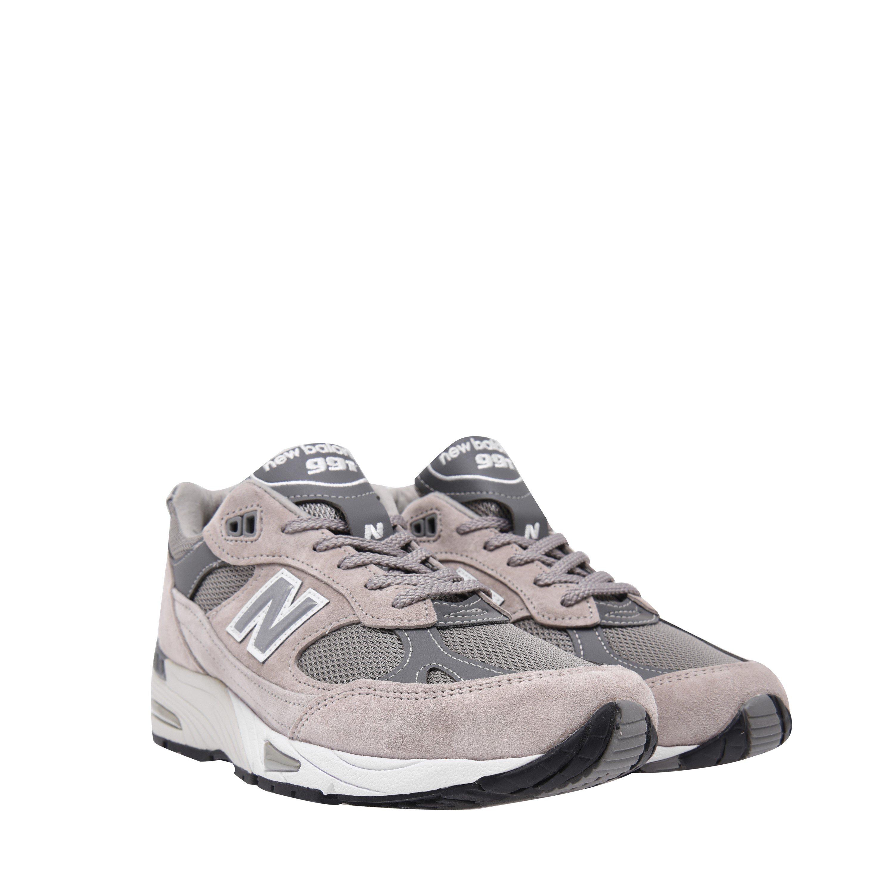 Grey - New Balance - 991 Low Trainers - 4