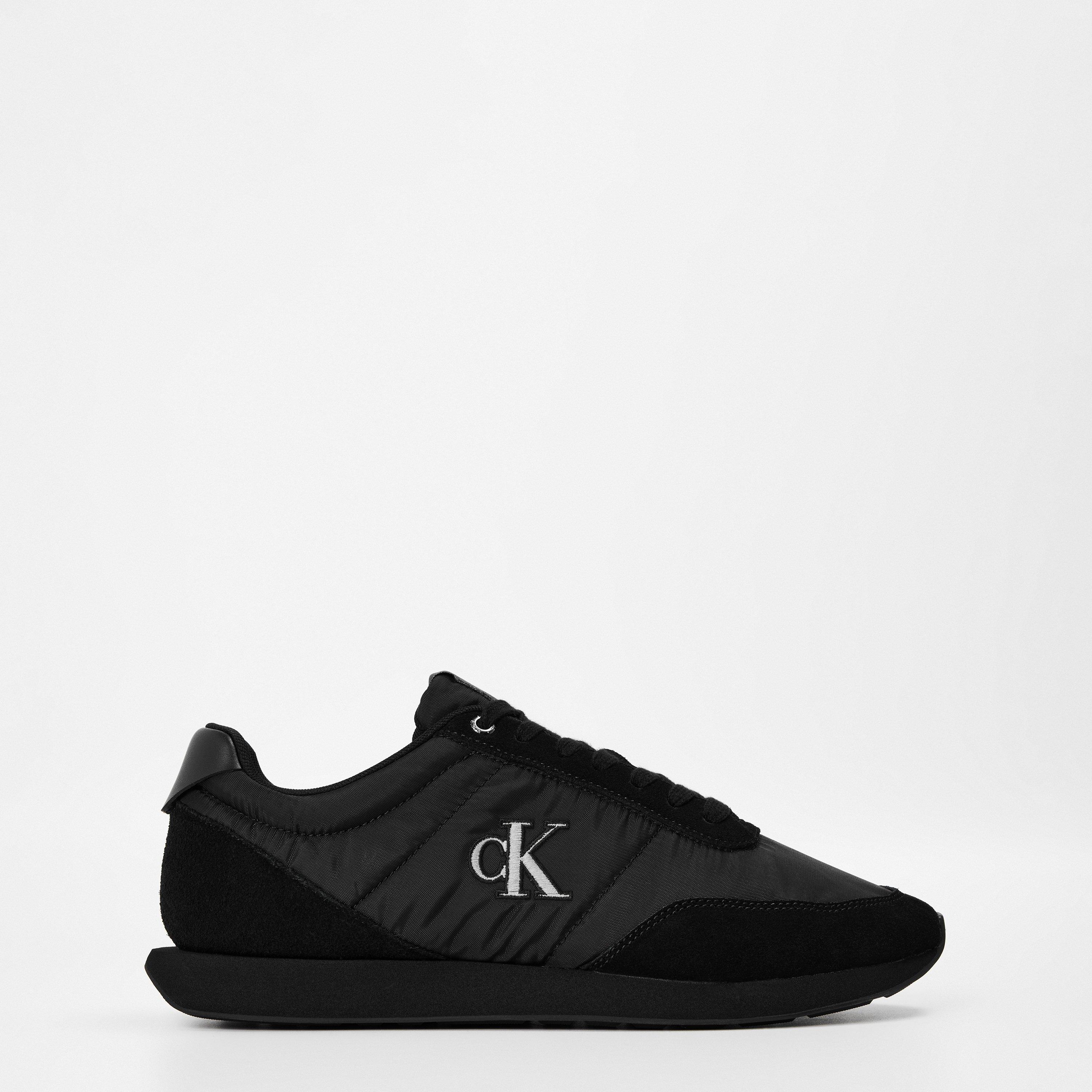 Calvin Klein Men's Ck Retro Runners - Triple Black - 8 (42)
