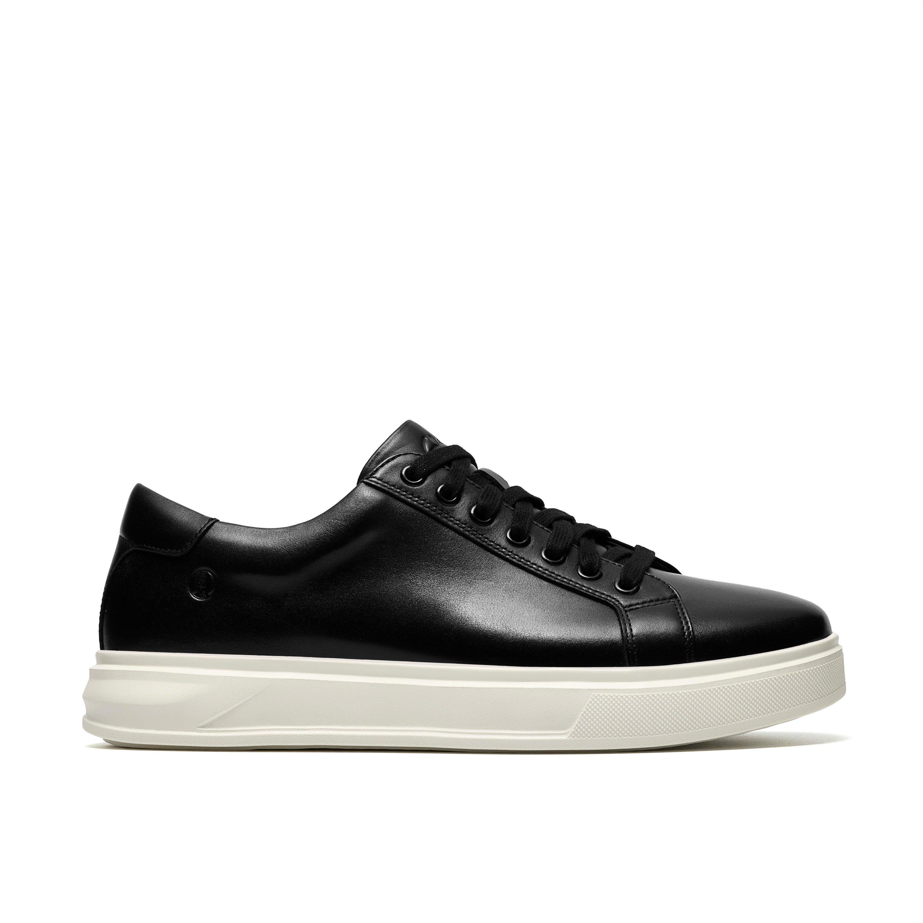 Black Leather - Clarks - Men's Low-Top Trainers - 1