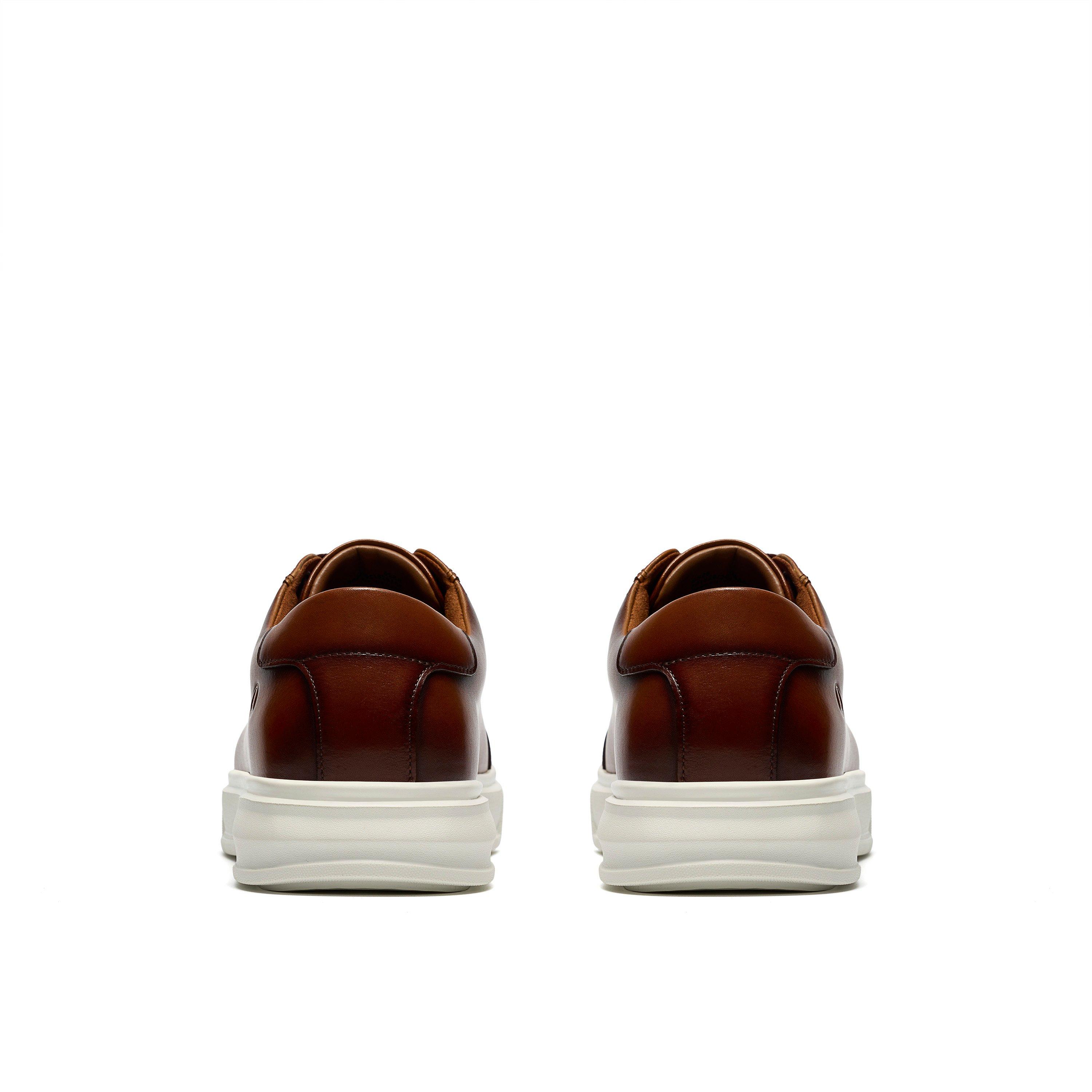 Tan Leather - Clarks - Men's Low-Top Trainers - 5