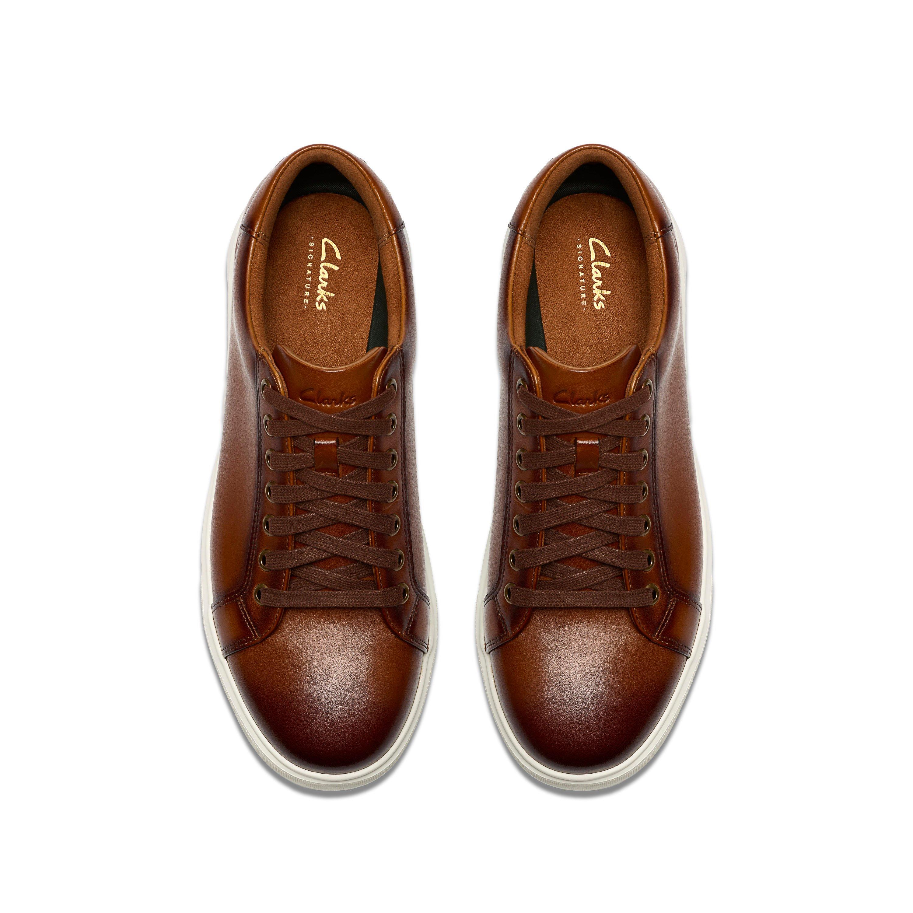 Tan Leather - Clarks - Men's Low-Top Trainers - 6