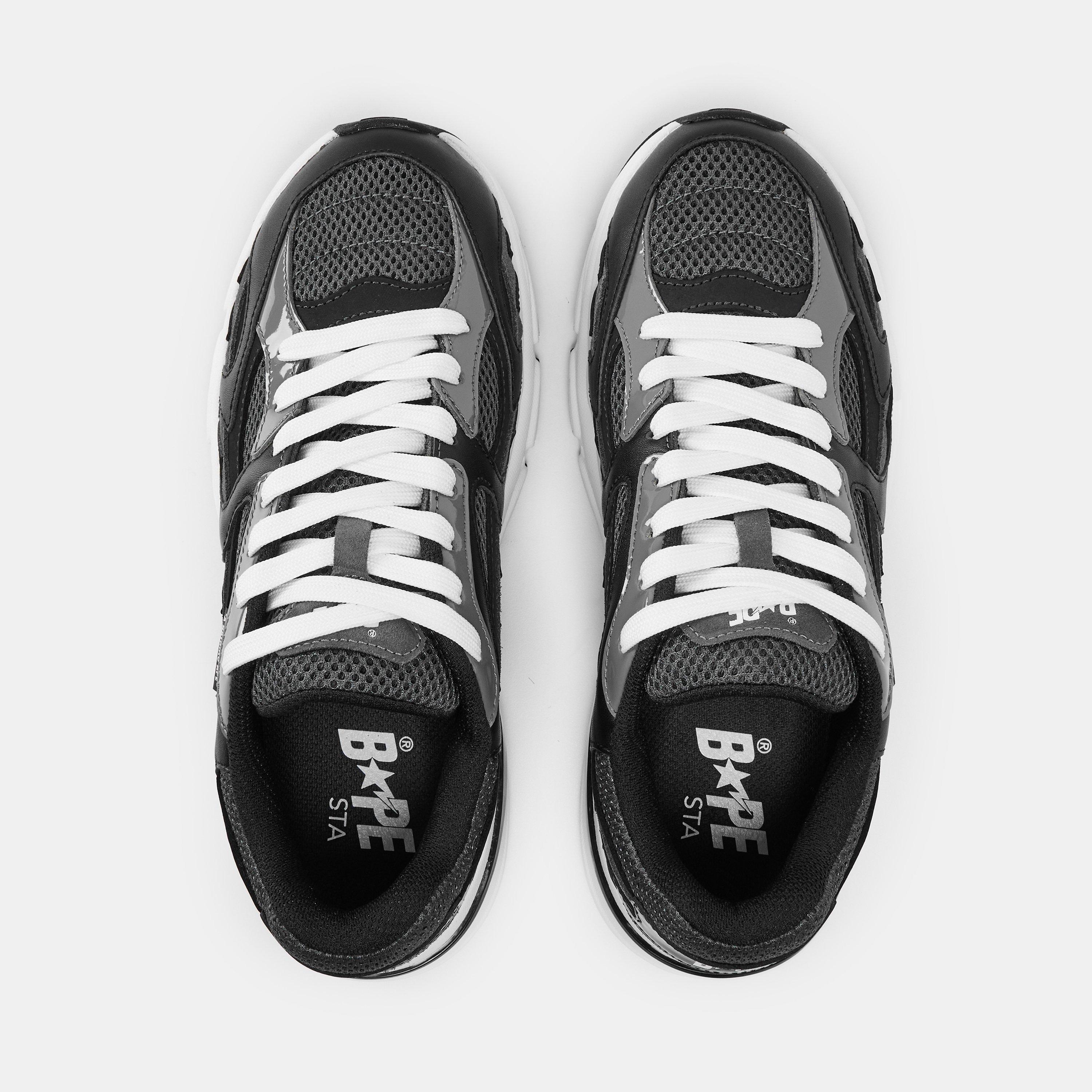 Black - A Bathing Ape - Men's Bape Shark Sta Runners - 5