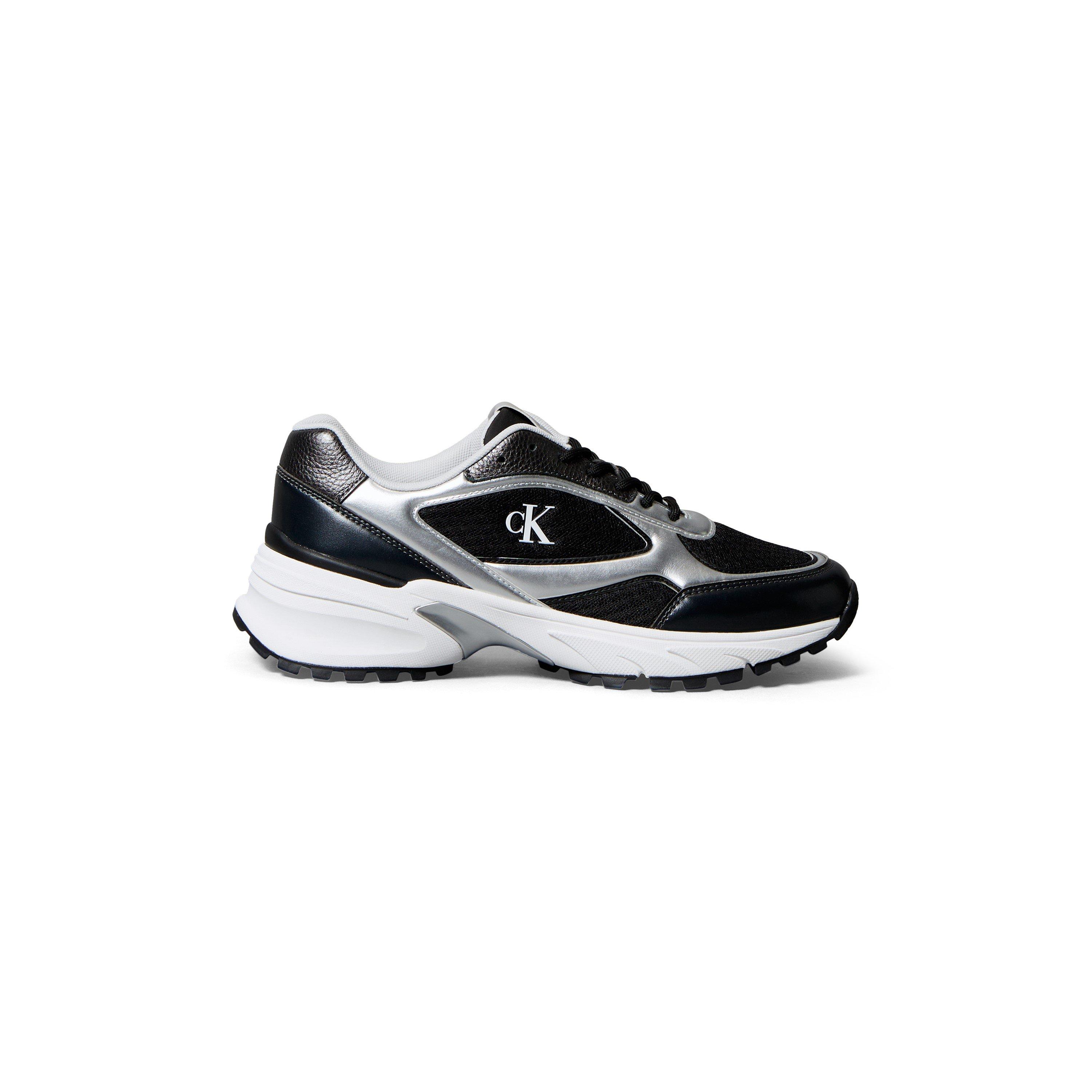 Calvin Klein Men's Hike Runner Runners - Black/Silver - 8 (42)