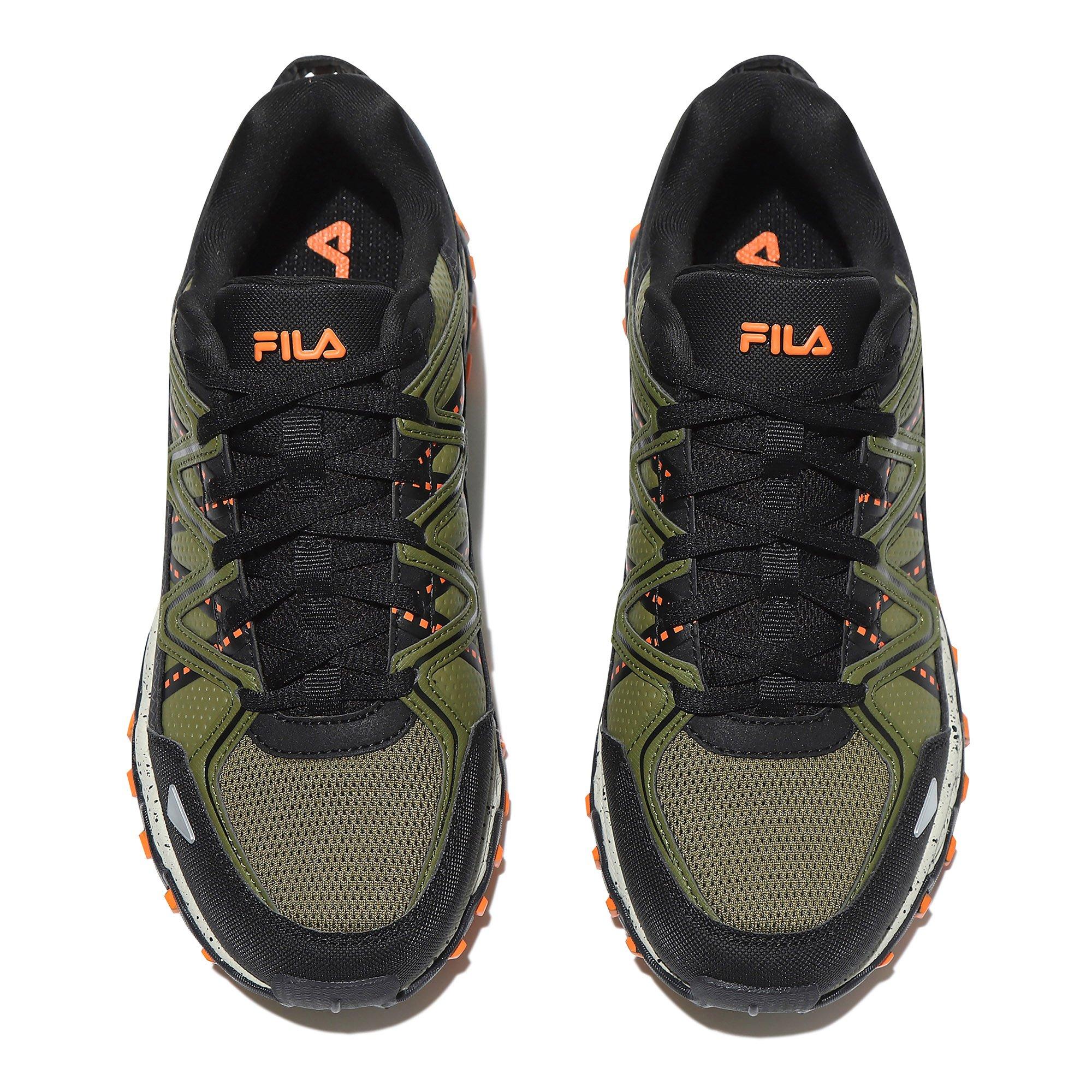 GRN/BLK/ORG - Fila - Firetrail EVO Shoes Mens - 4