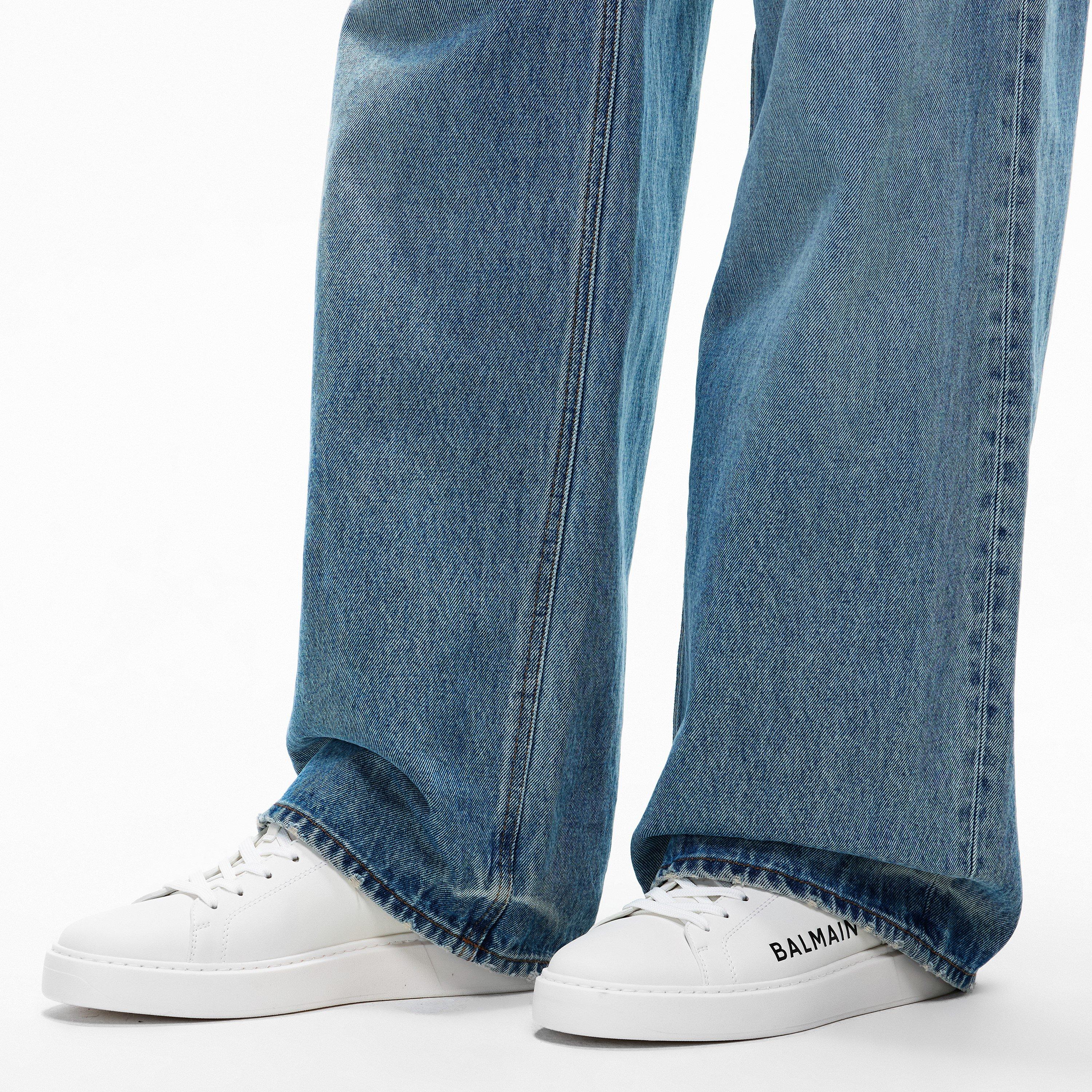 White - Balmain - Men's B Court Low-Top Trainers - 3