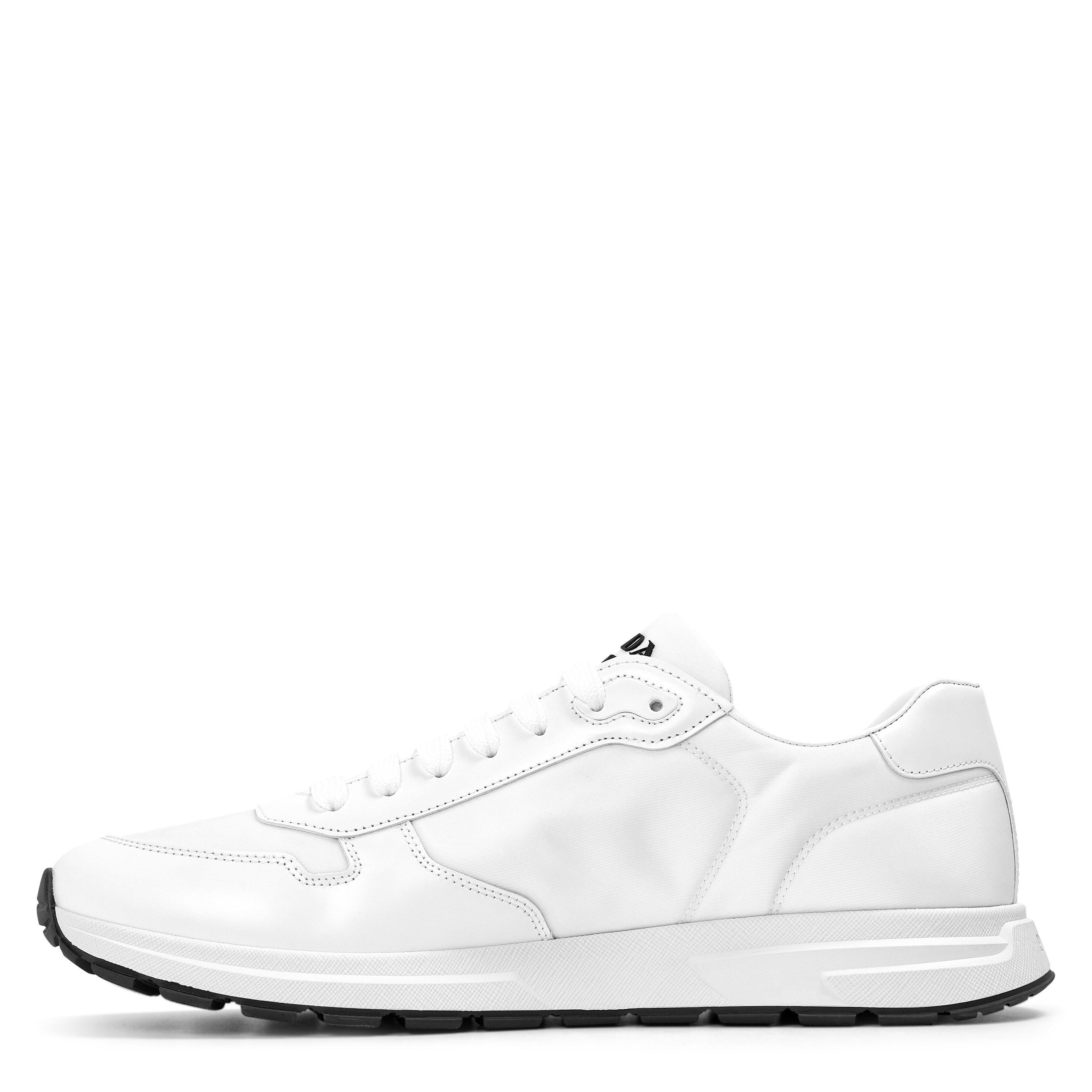 White/Black - Prada - Men'S Triangle Logo Re-Nylon Trainers - 2
