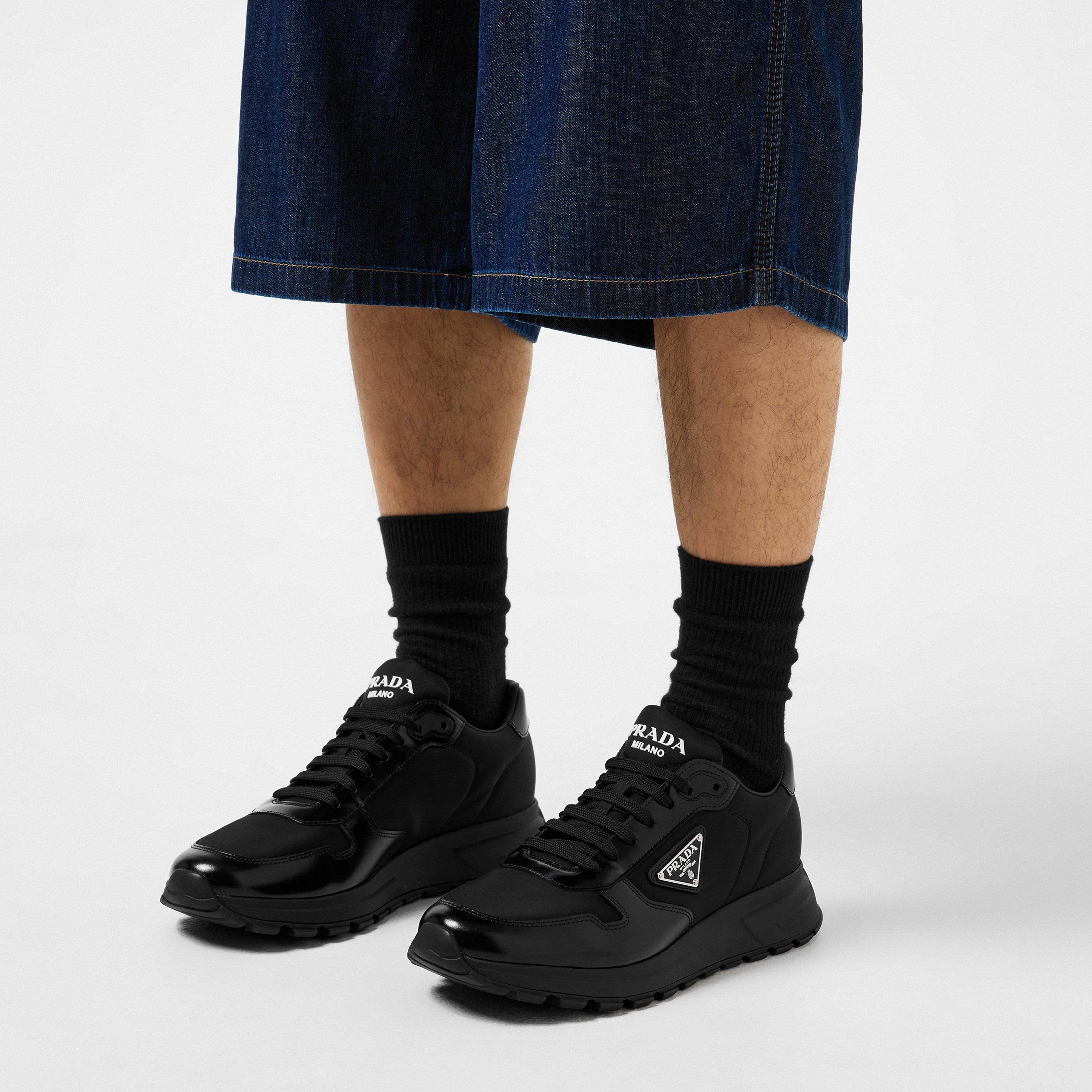 Nero - Prada - Men'S Triangle Logo Re-Nylon Trainers - 3