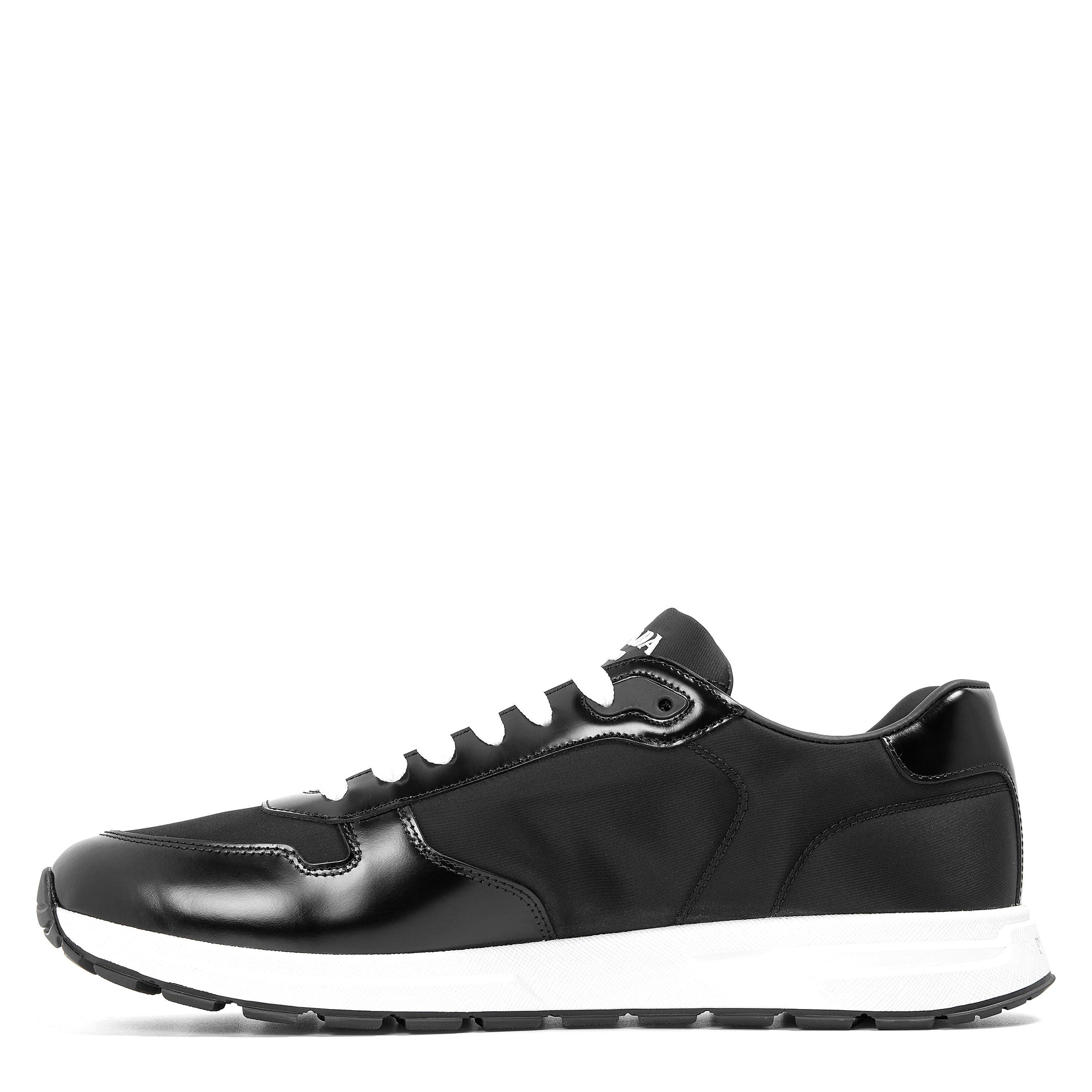 Black/White - Prada - Men'S Triangle Logo Re-Nylon Trainers - 2