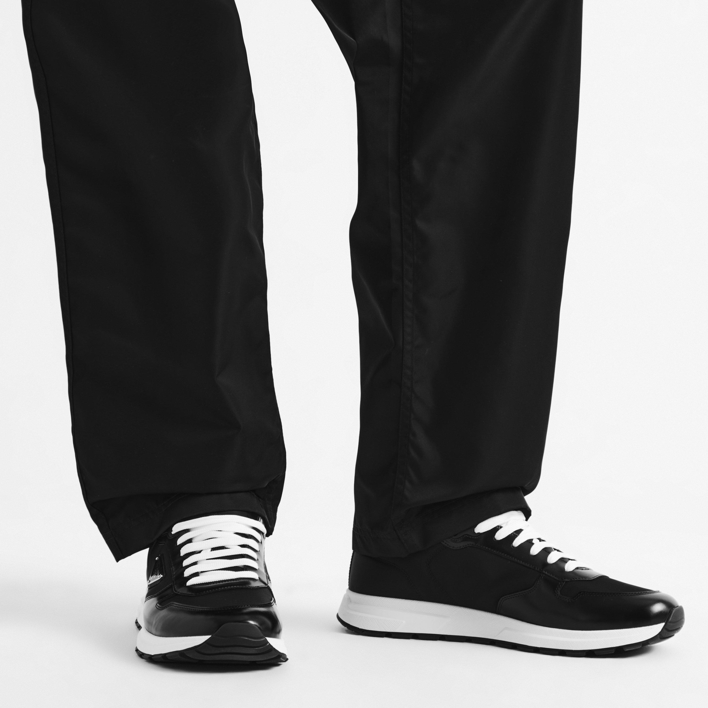 Black/White - Prada - Men'S Triangle Logo Re-Nylon Trainers - 3